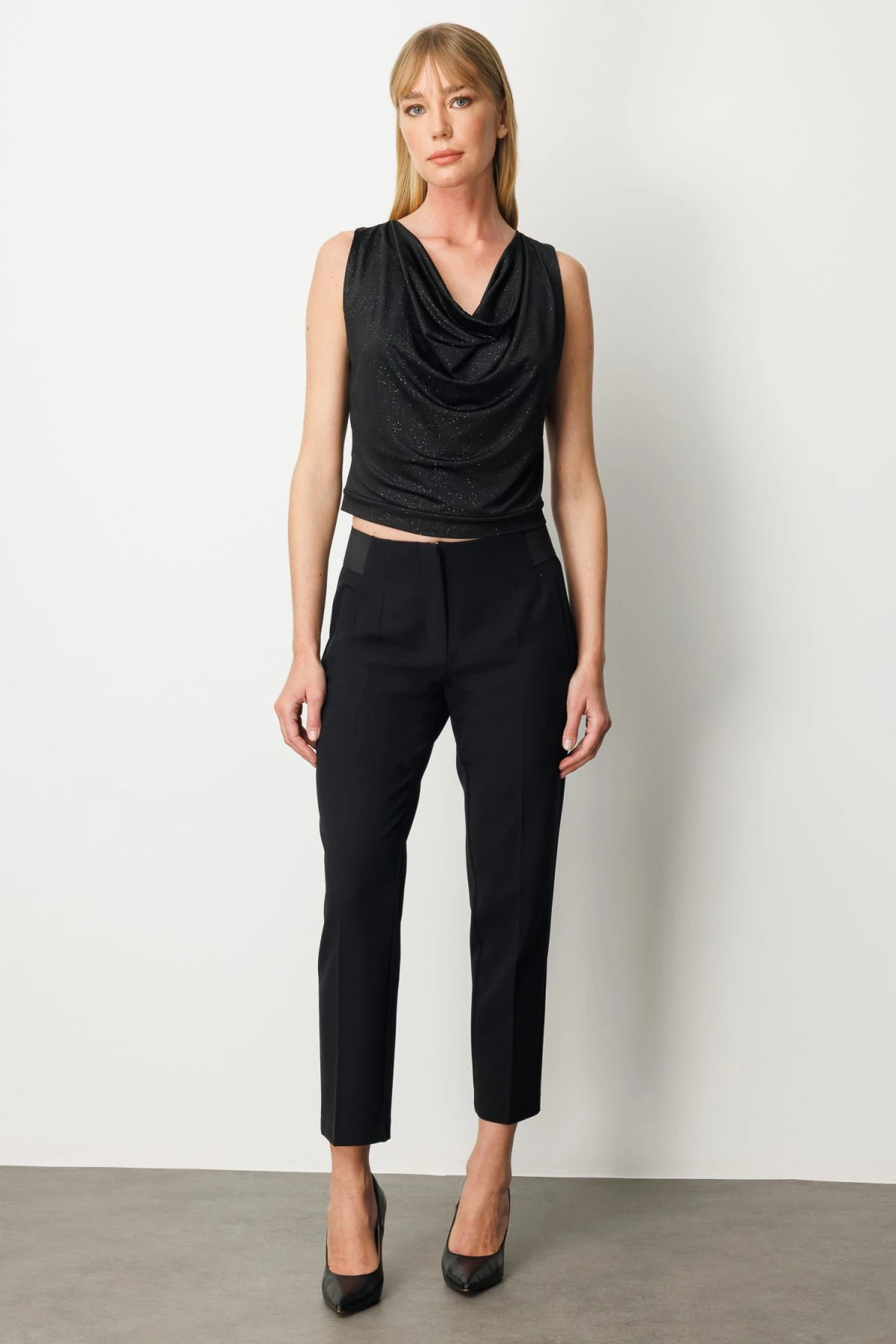 Ekol Beli Kalın Lastikli Dar Paça