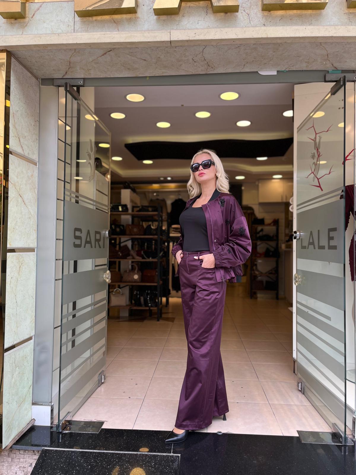 PARAŞÜT KUMAŞ NAKIŞLI BOMBER CEKET