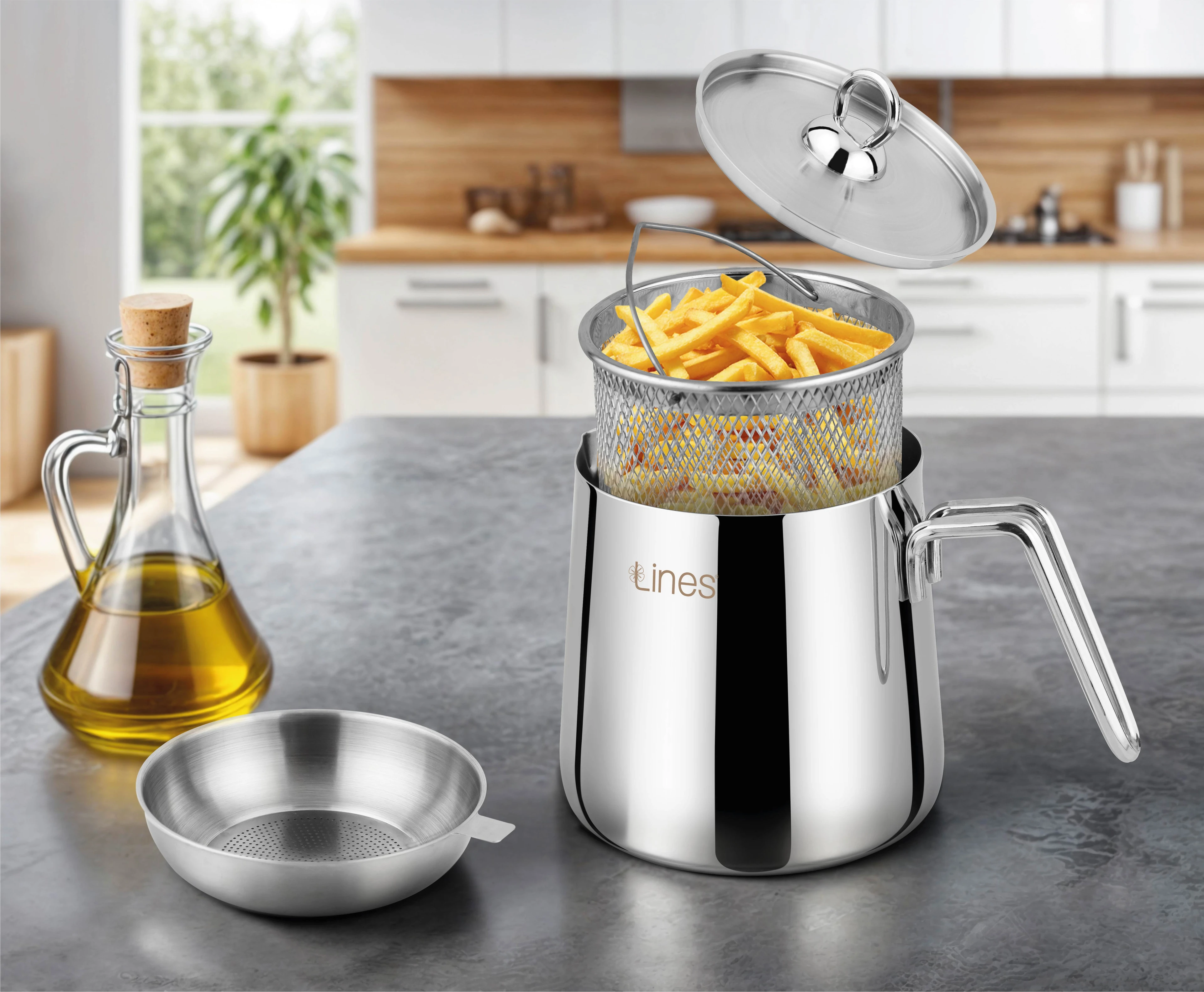 LİNES 2 LT KIZARTMA SETİ 4 PCS METAL KULP