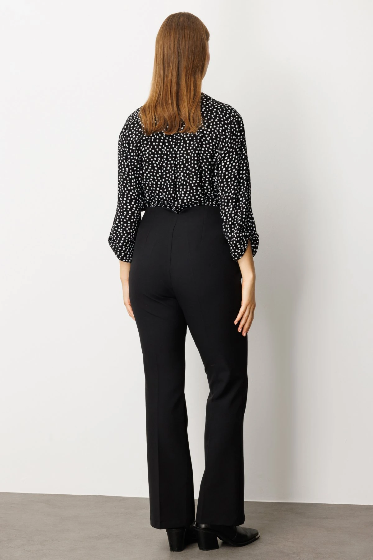 Ekol Beli Kalın Lastikli İspanyol Paça Pantolon