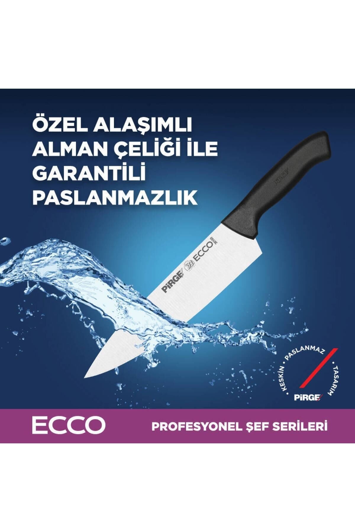 ECCO ŞEF BIÇAĞI 19 CM SİYAH 38160
