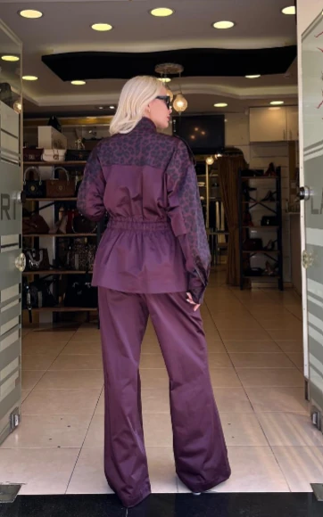 PARAŞÜT KUMAŞ LEOPAR DESEN GARNİLİ BOMBER CEKET