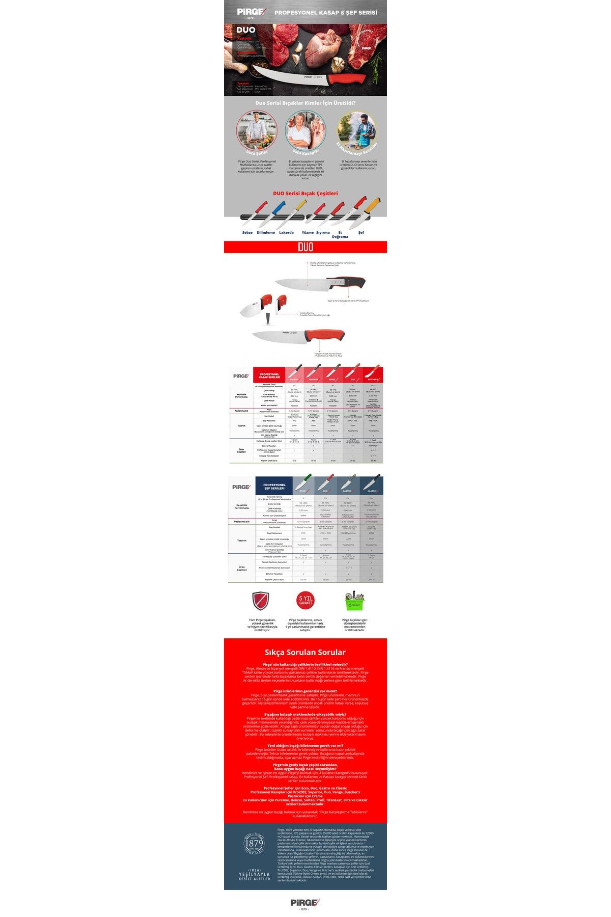 DUO KASAP BIÇAĞI NO:3 19 CM KIRMIZI 34103