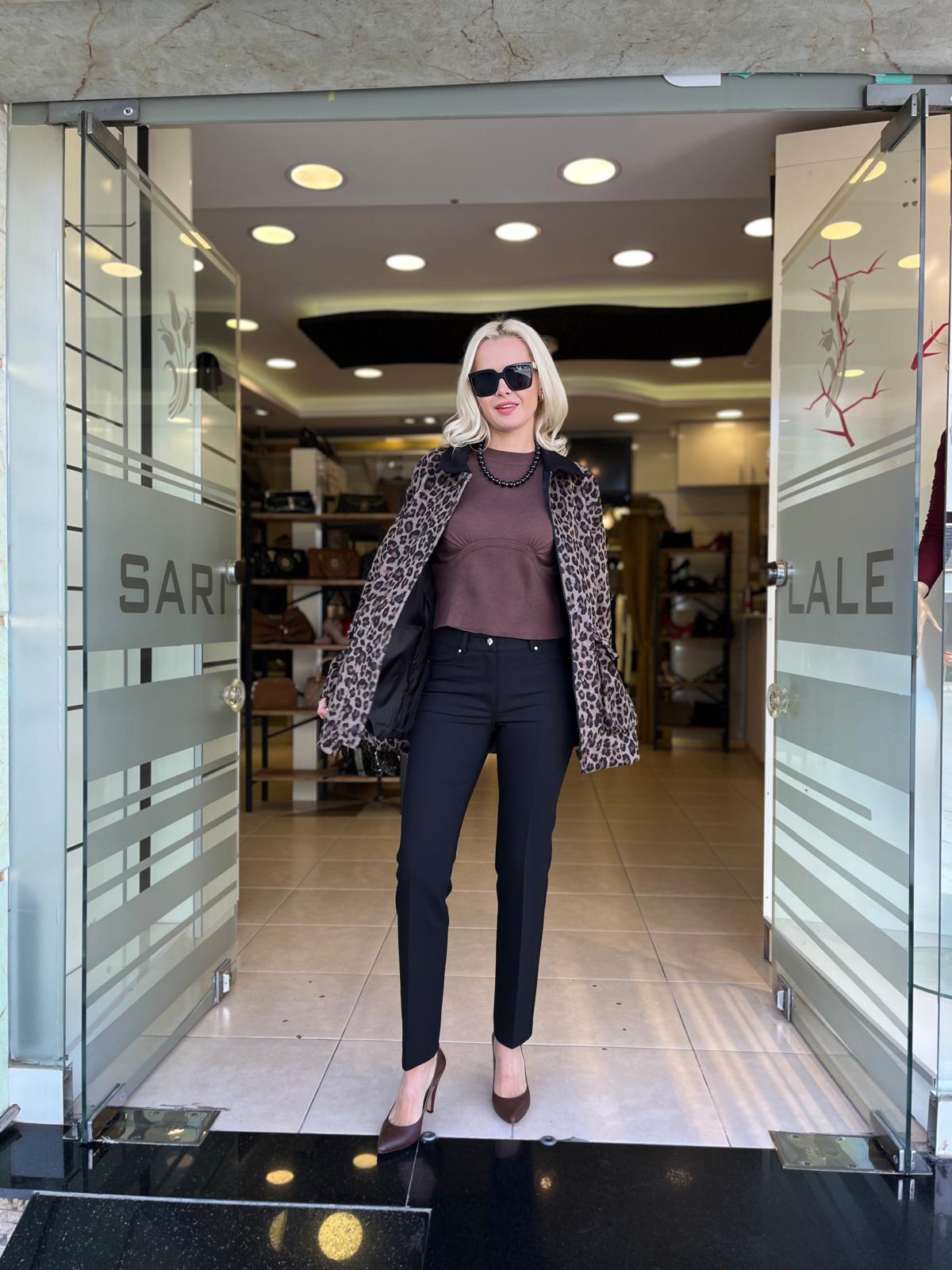 LEOPAR DESENLİ MONT