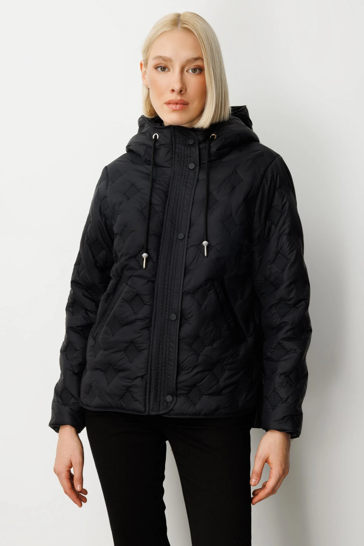 Ekol Kapüşonlu Şişme Mont Siyah