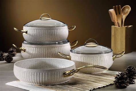 LİNES 7 PCS GÜVEÇ GRANİT TENCERE SET BEYAZ