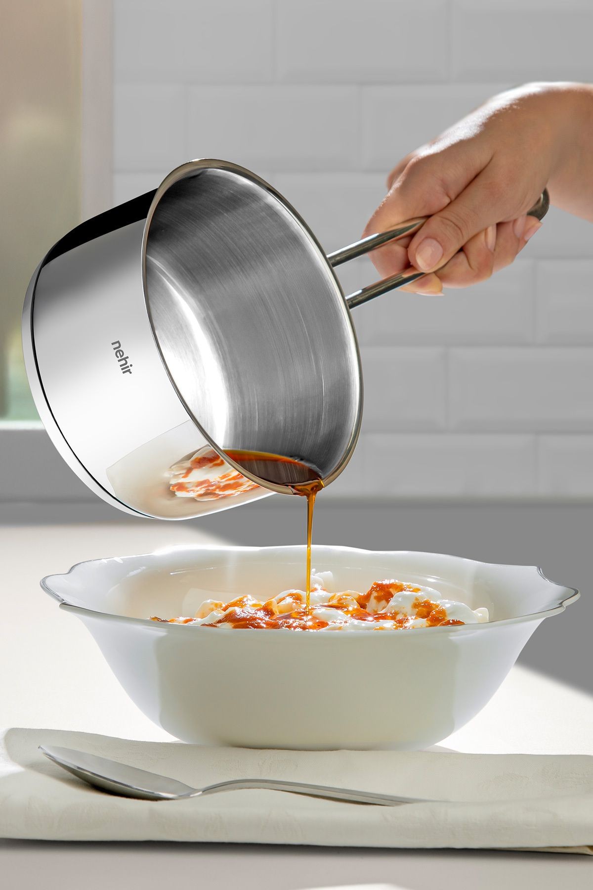 SİLVER ÇELİK 12 CM TABANLI SOSLUK