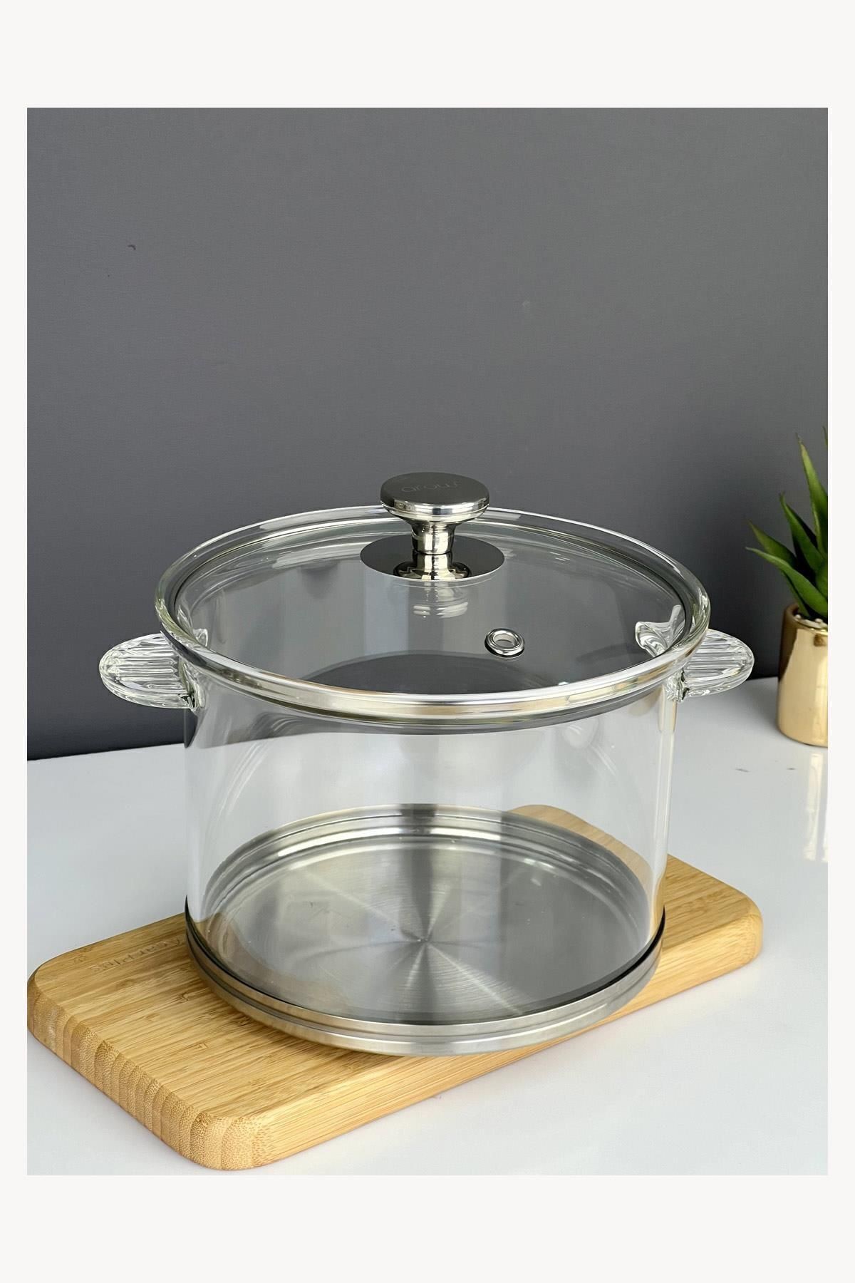 Gusto İndüksiyon Tabanlı 4 Litre Cam Tencere