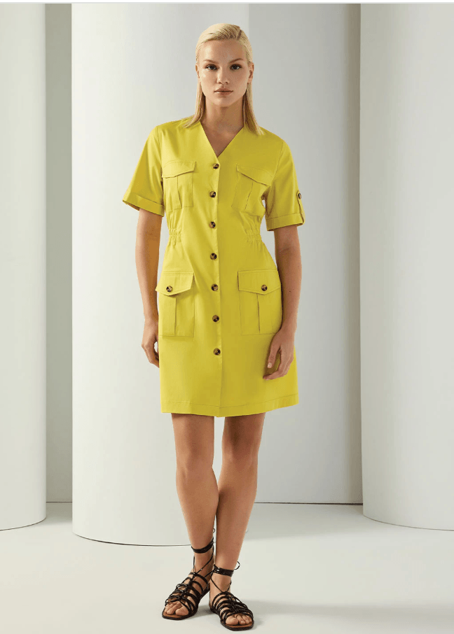 COTTON KUMAŞ SAFARİ ELBİSE