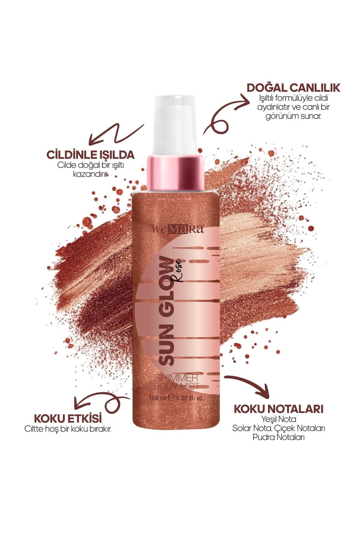 WEMARA SUN GLOW ROSE GOLD SHIMMER MIST 150 ML