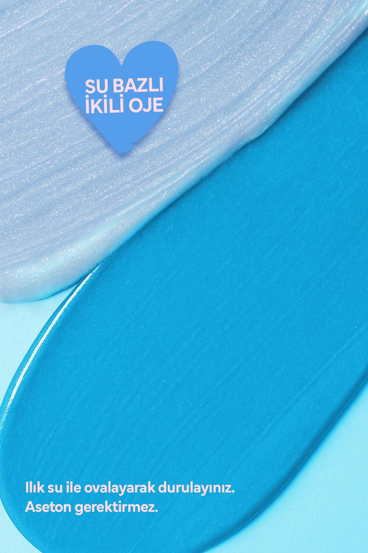 WEMARA LITTLE PRINCESS SU BAZLI MAVI OJE & GLITTERLI OJE MAVI SET 2 LI (2*8 ML)