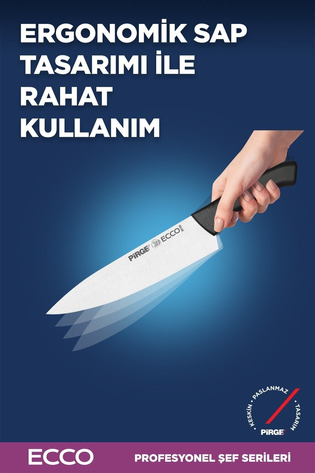 ECCO ŞEF BIÇAĞI 21 CM SİYAH 38161