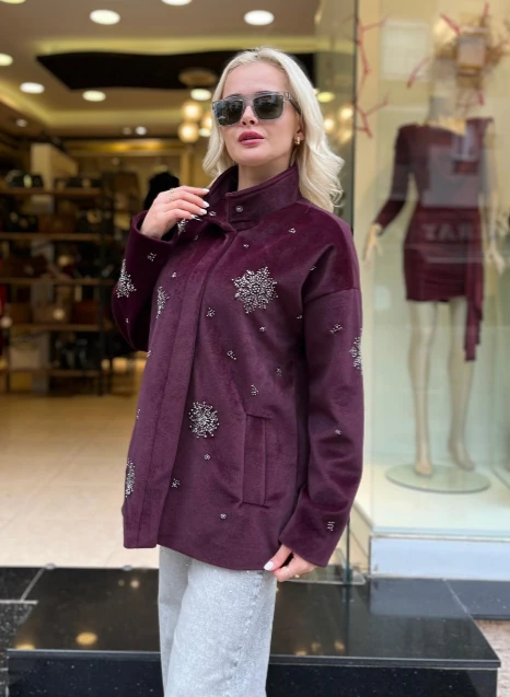 NAKIŞ İŞLEMELİ MONT