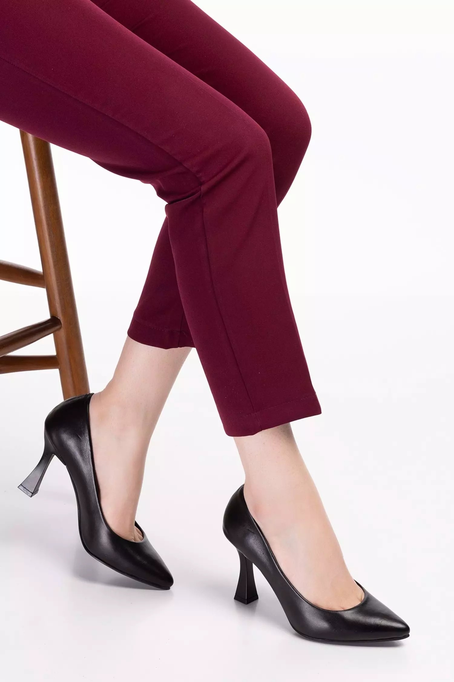 Gondol Kadın Hakiki Deri Stiletto Ayakkabı