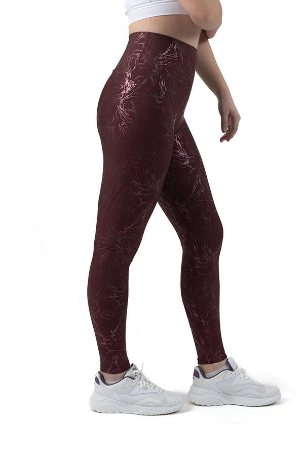 Glitter Yüksek Bel Cepli Spor Tayt