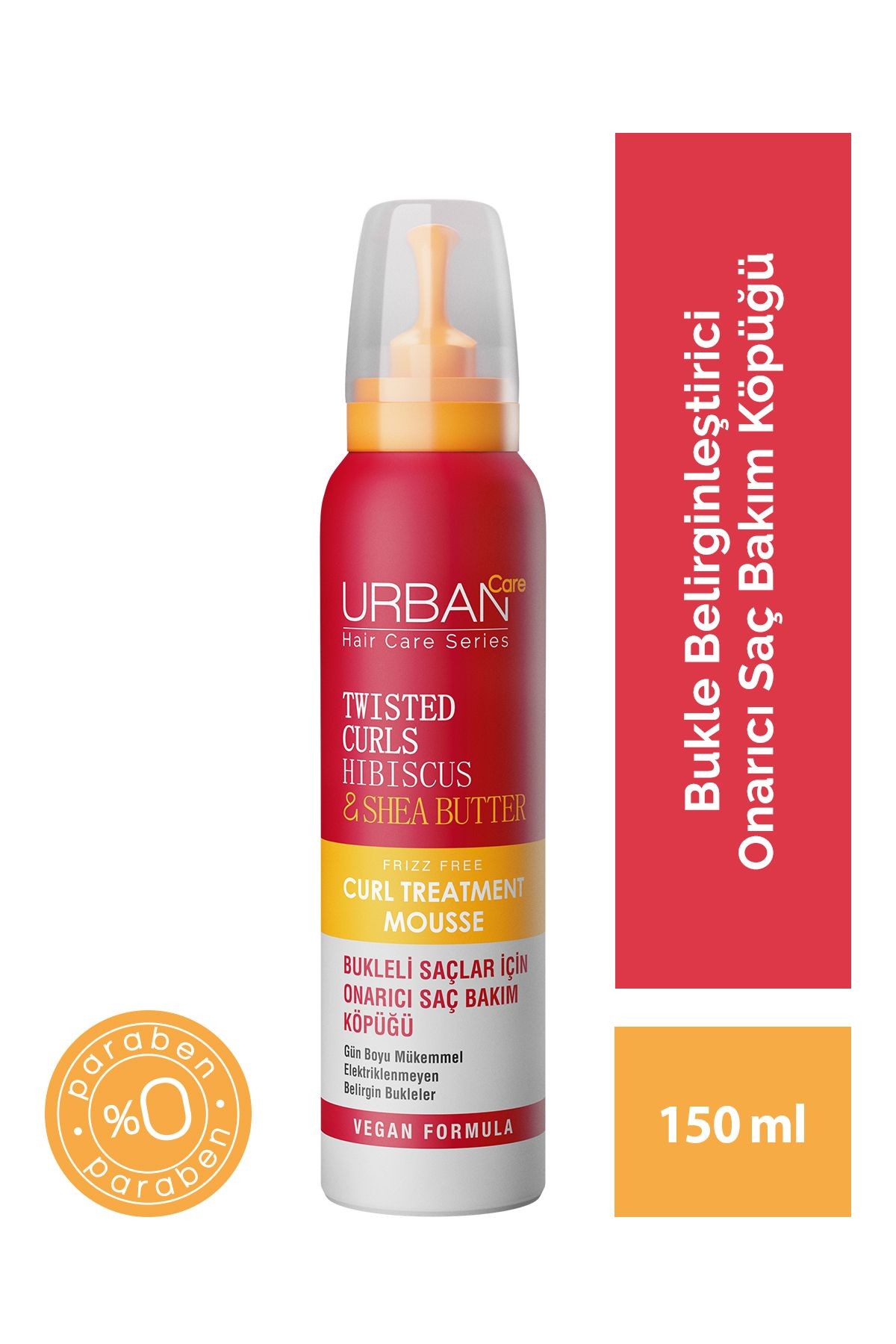 Urban Care Shake N Repair 7/24 Bakim Köpük 150 Ml Twisted Curl Hibiscus ve She Butter*24