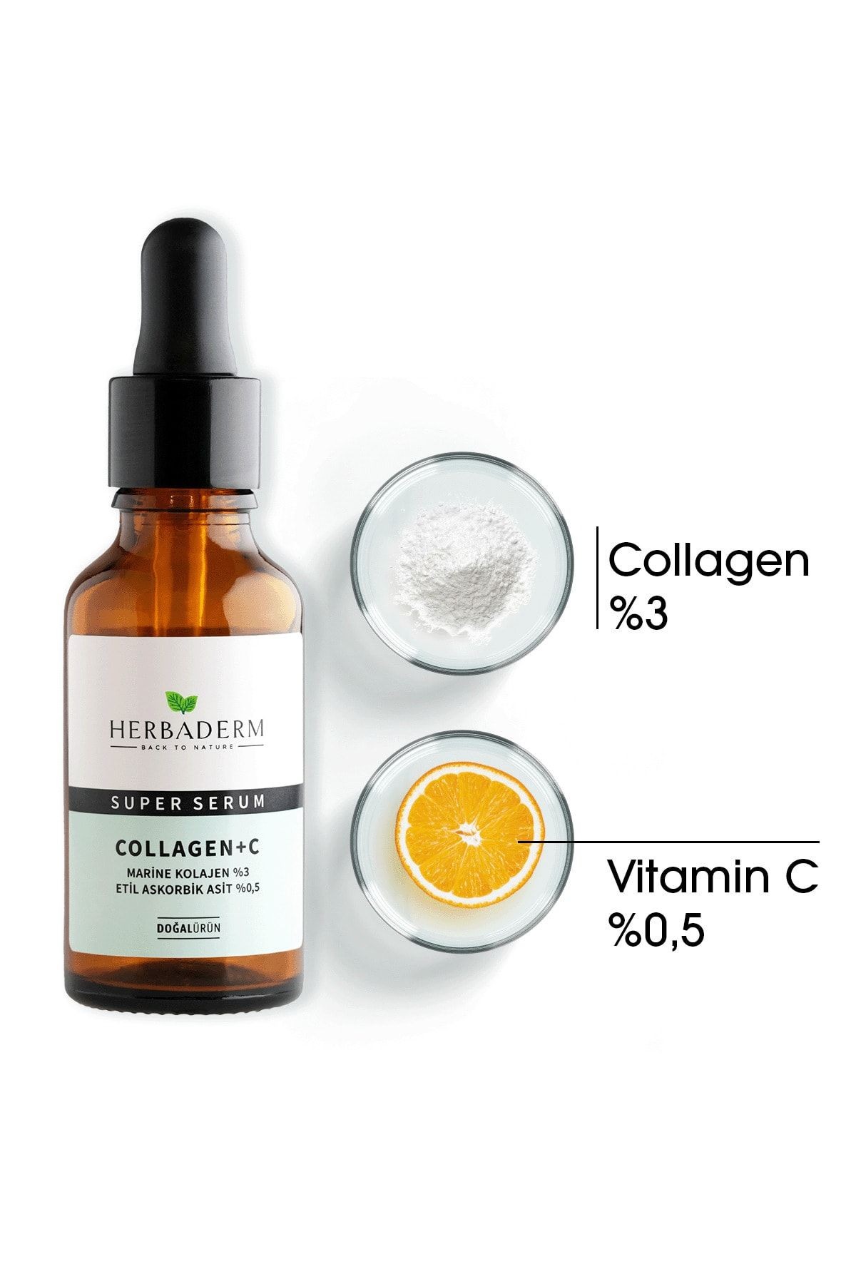HERBADERM SUPERSERUM COLLAGEN + VİTAMİN C 30 ML