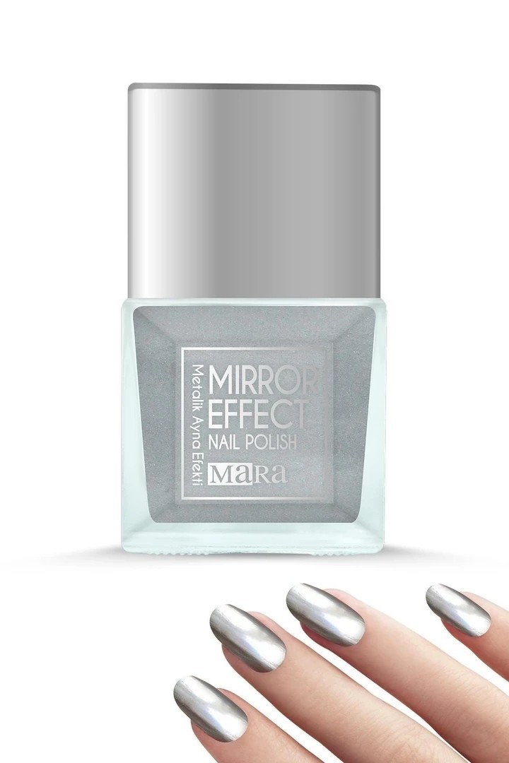 Mara Yeni Mirror Effect Nail Polish 15 Ml - Silver*48