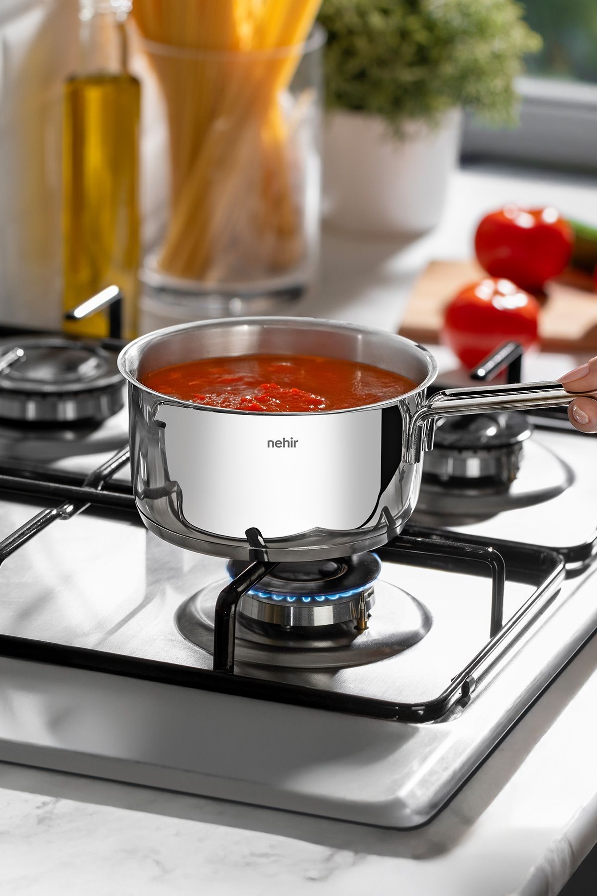 SİLVER ÇELİK 12 CM TABANLI SOSLUK