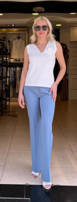 Ekol Yandan Cepli İspanyol Paça Pantolon