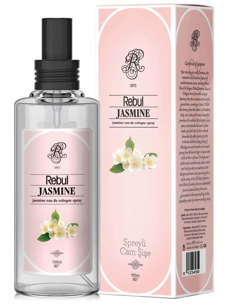 Rebul Kolonya 125 Ml Jasmine Spreyli Pet Kutulu*12