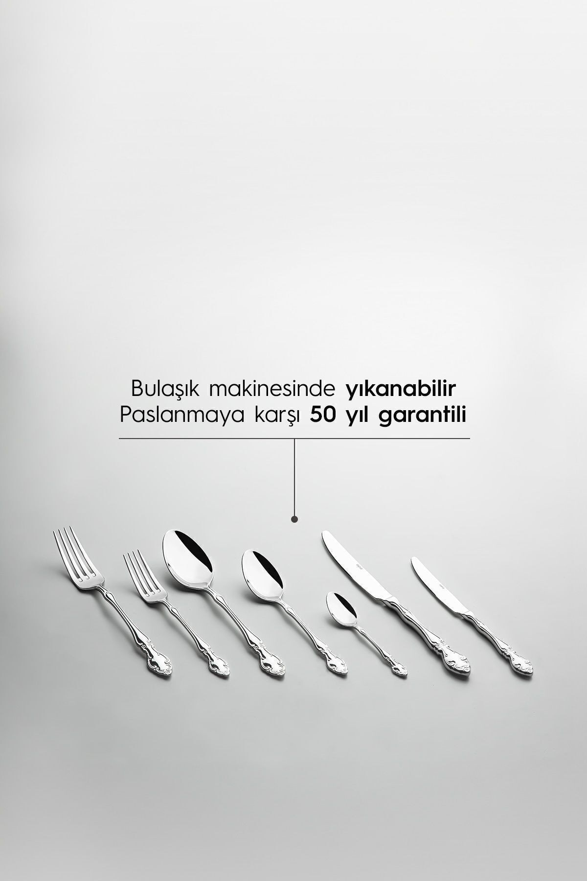 Adriana Sade 12 Kişilik 89 Parça Kutulu Çatal Kaşık Bıçak Takımı