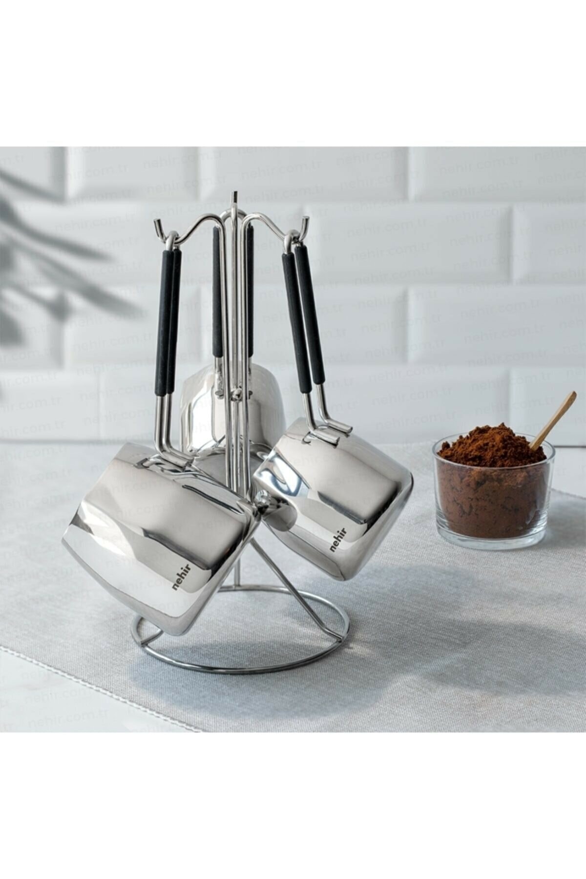 NEHİR MODERN 4 PARÇA CEZVE SETİ