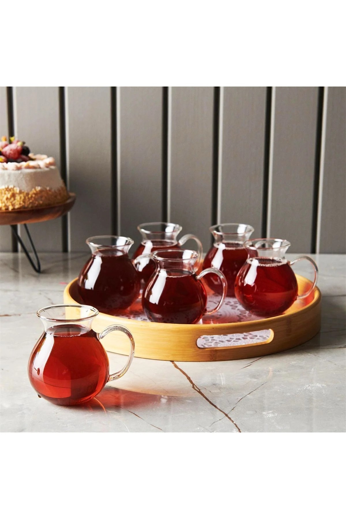 AROW KEYFİ ALA 6LI KULPLU ÇAY BARDAĞI SET 12 AD Lİ