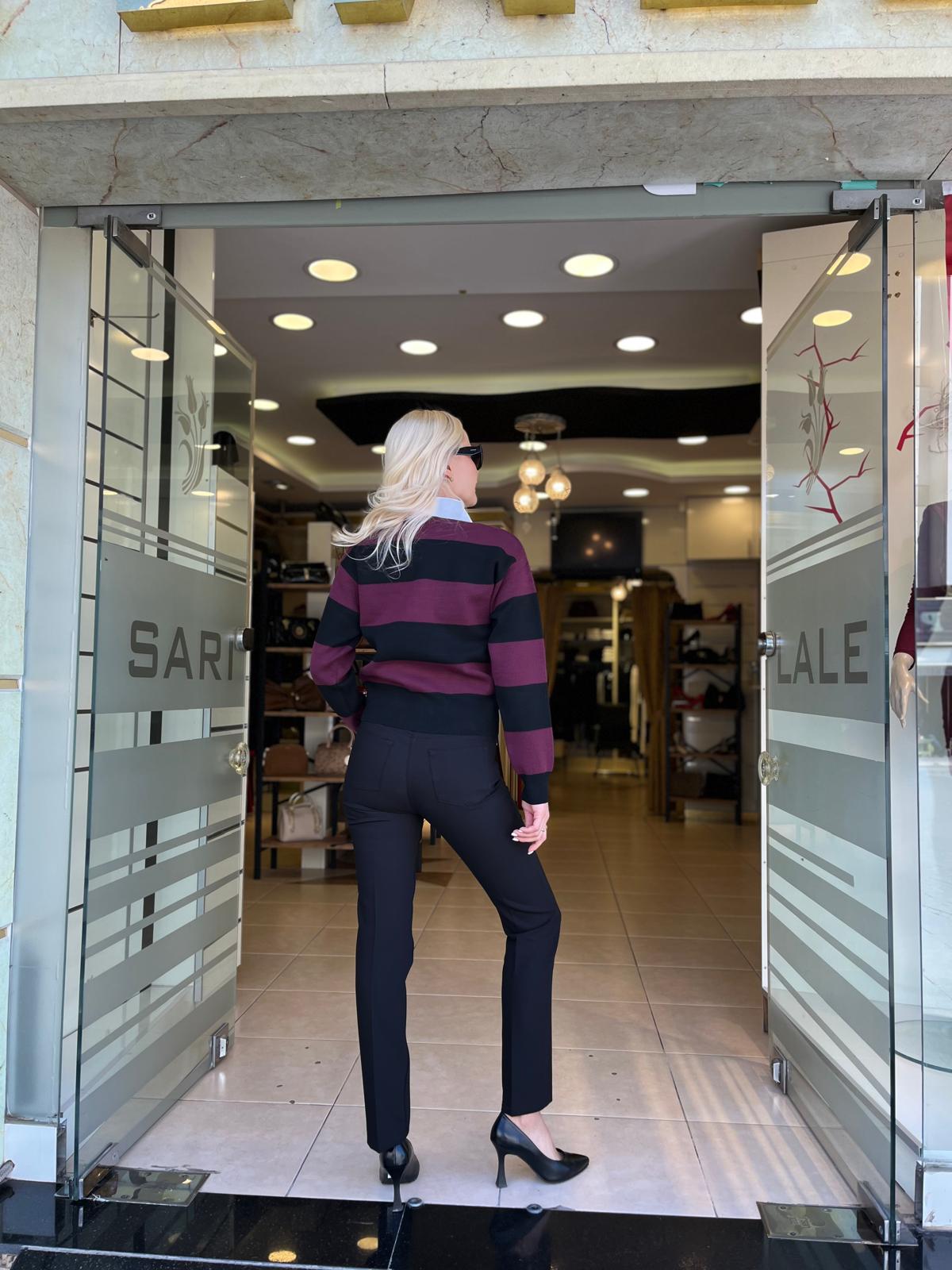 POLO YAKA ÇİZGİLİ TRİKO