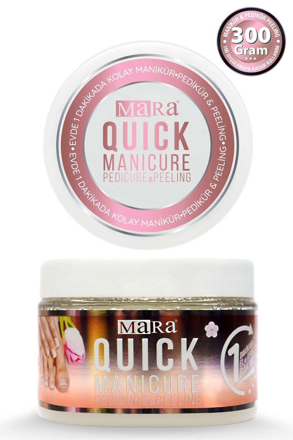 MARA KOLAY MANIKUR&PEDIKUR PEELING 300 g/QUICK MANICURE&PEDICURE PEELING-300 g
