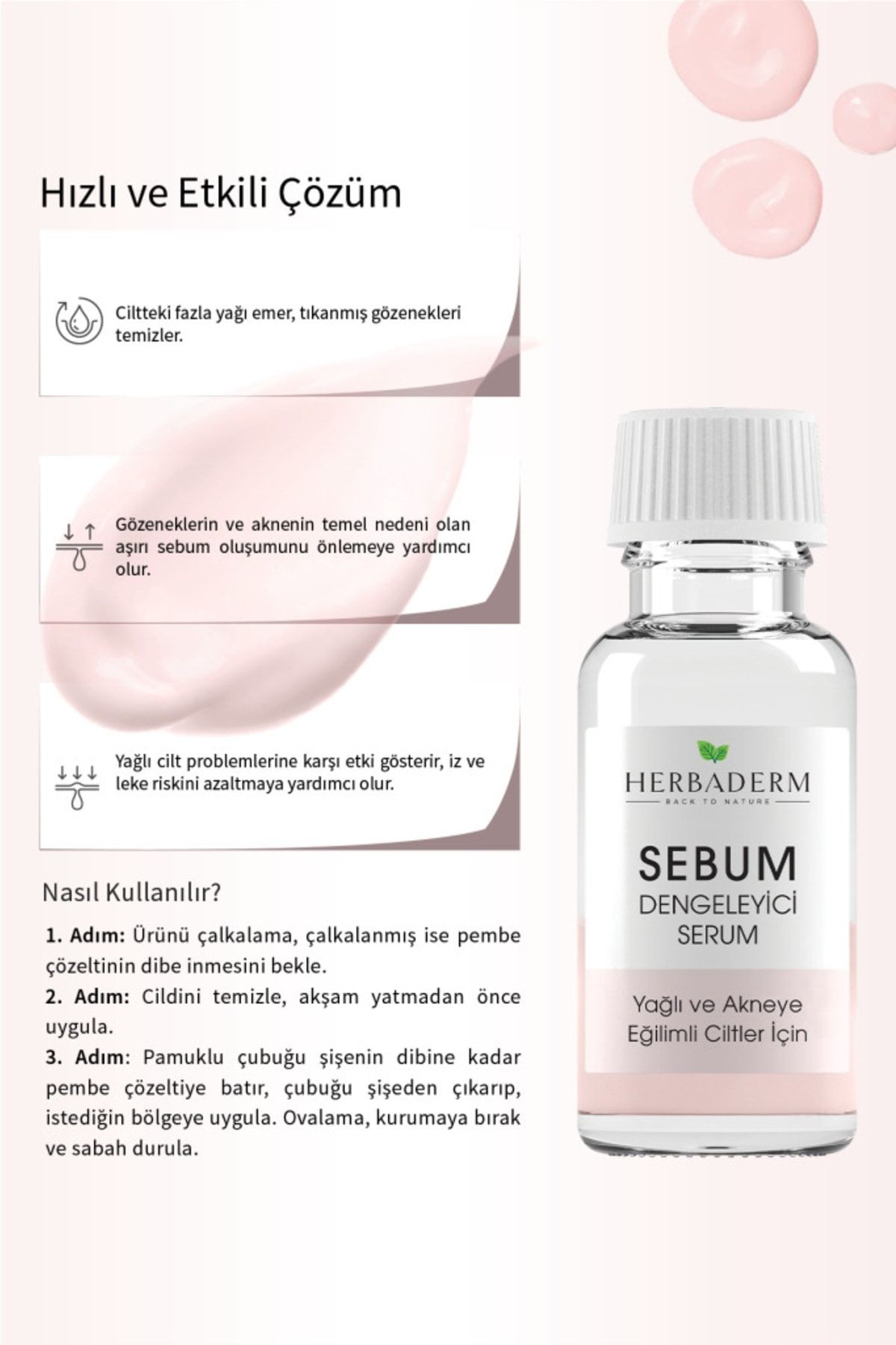 HERBADERM SEBUM DENGELEYICI SERUM YAGLI VE AKNE