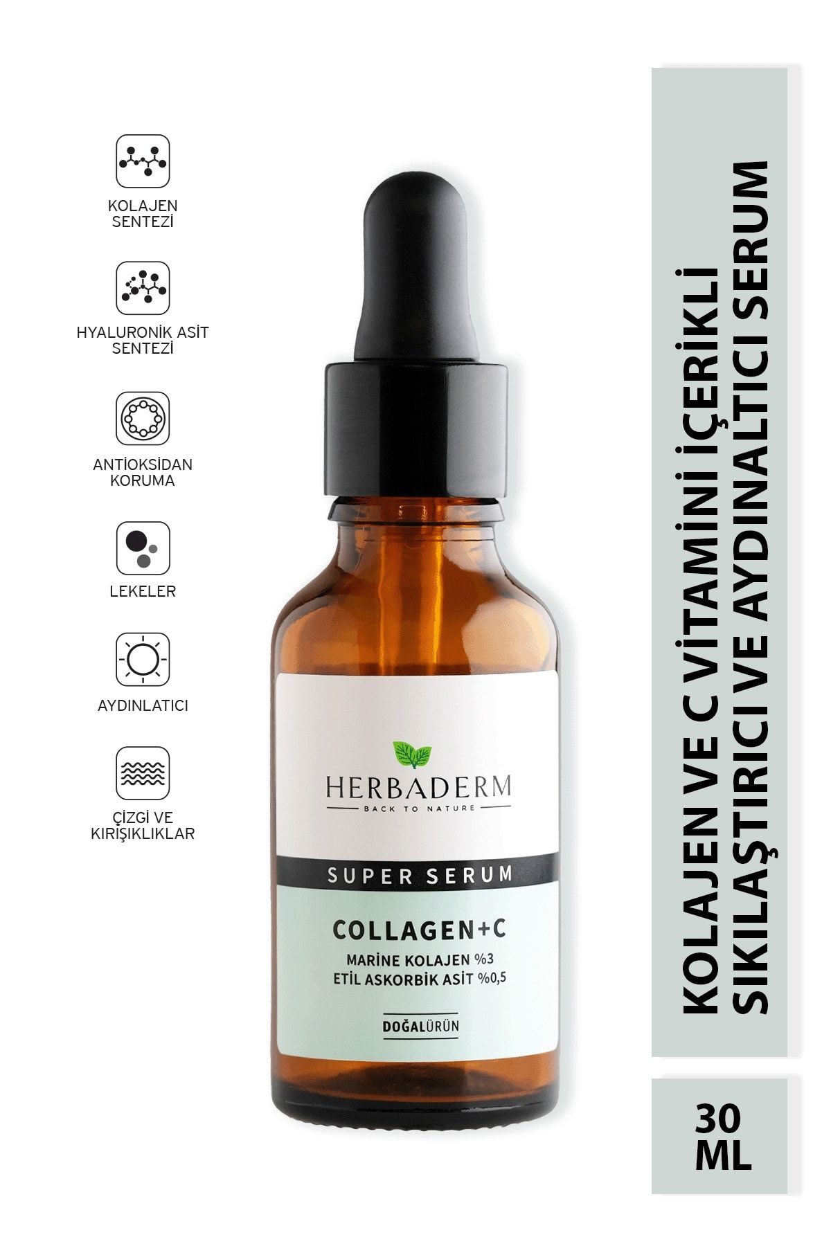 HERBADERM SUPERSERUM COLLAGEN + VİTAMİN C 30 ML