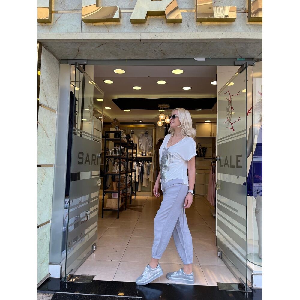 PAYET VE EKRU ŞERİTLİ CEPLİ PANTOLON