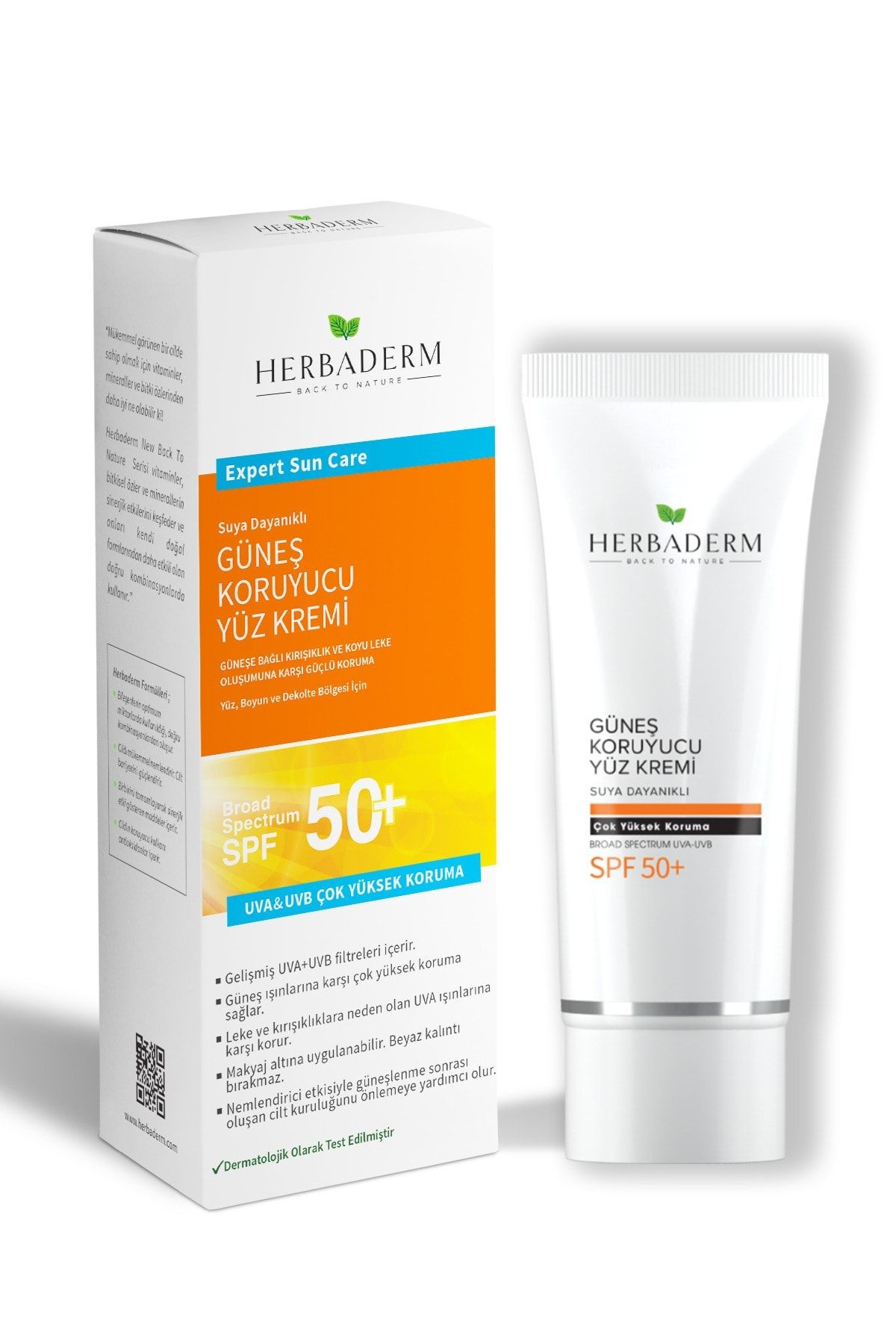 HERBADERM 50+ SPF YUZ KREMI 75 ML