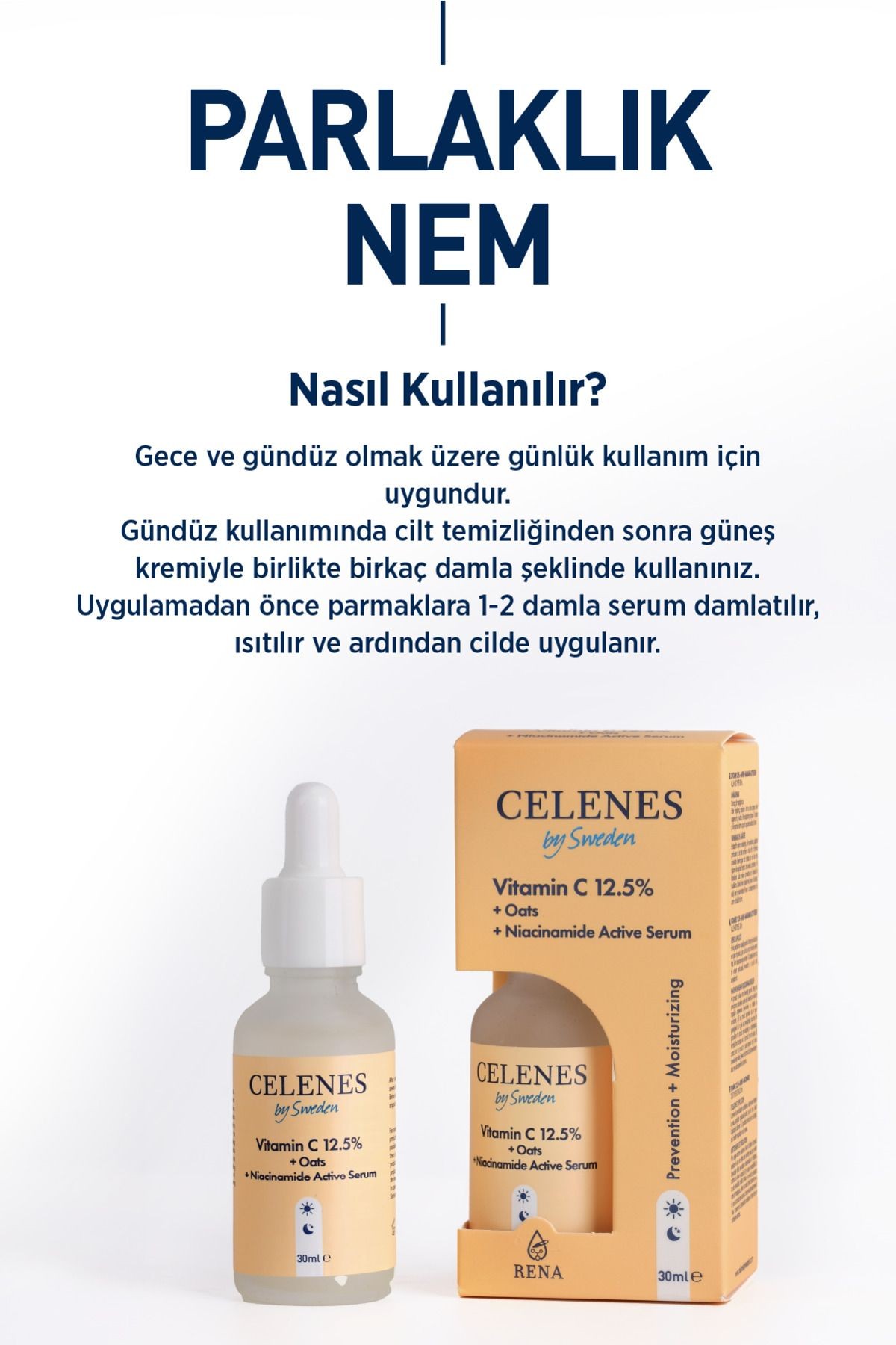 Celenes Serum 30 Ml Vitamin C 12,5%+Oats + Niacinamide*36