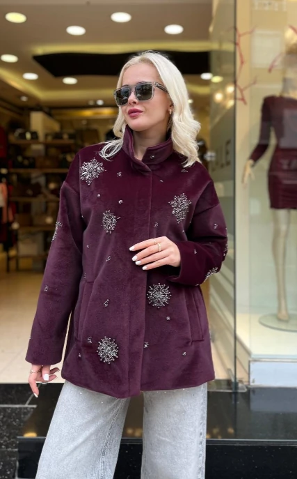 NAKIŞ İŞLEMELİ MONT