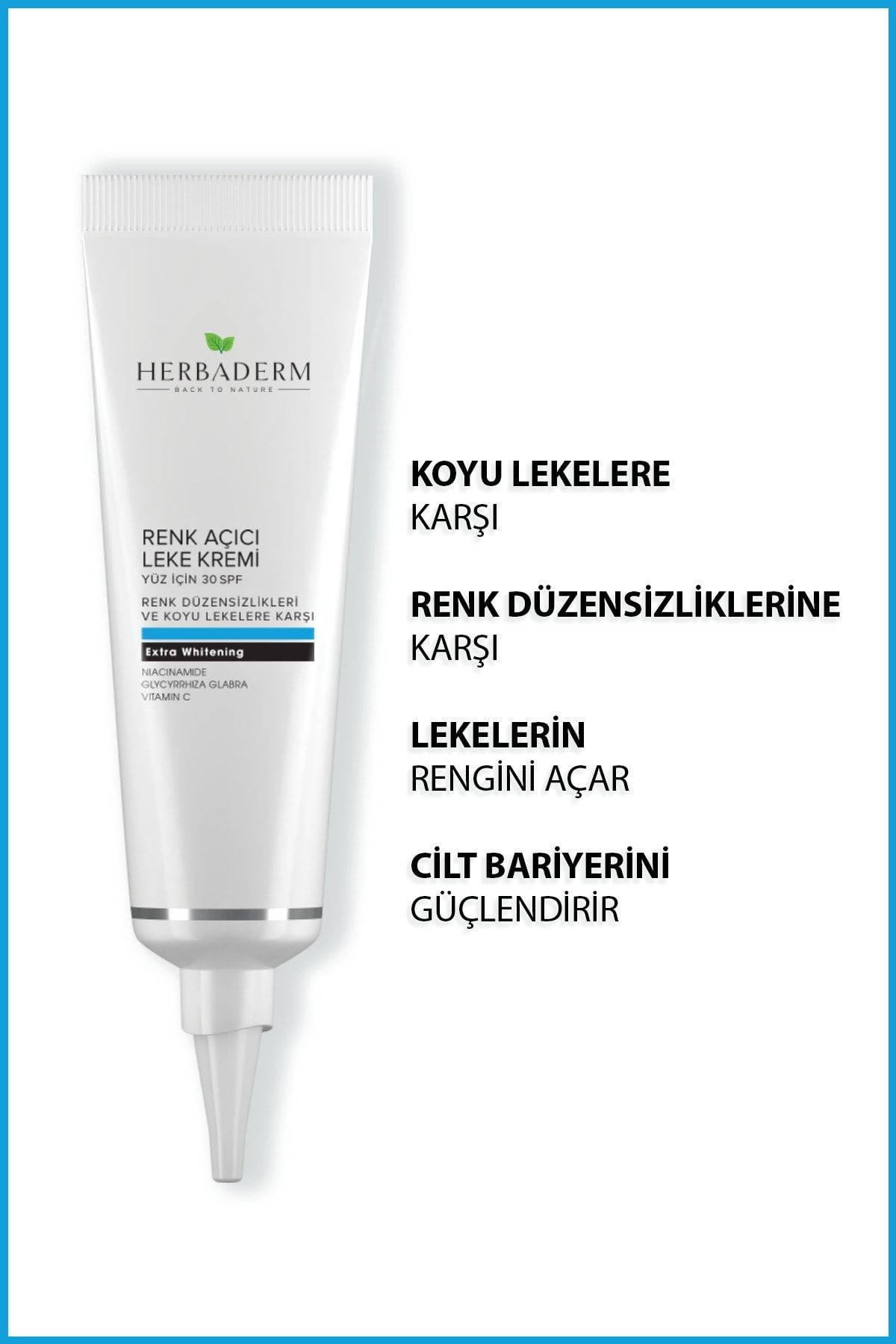 HERBADERM RENK ACICI LEKE KREMI (YUZ ICIN )