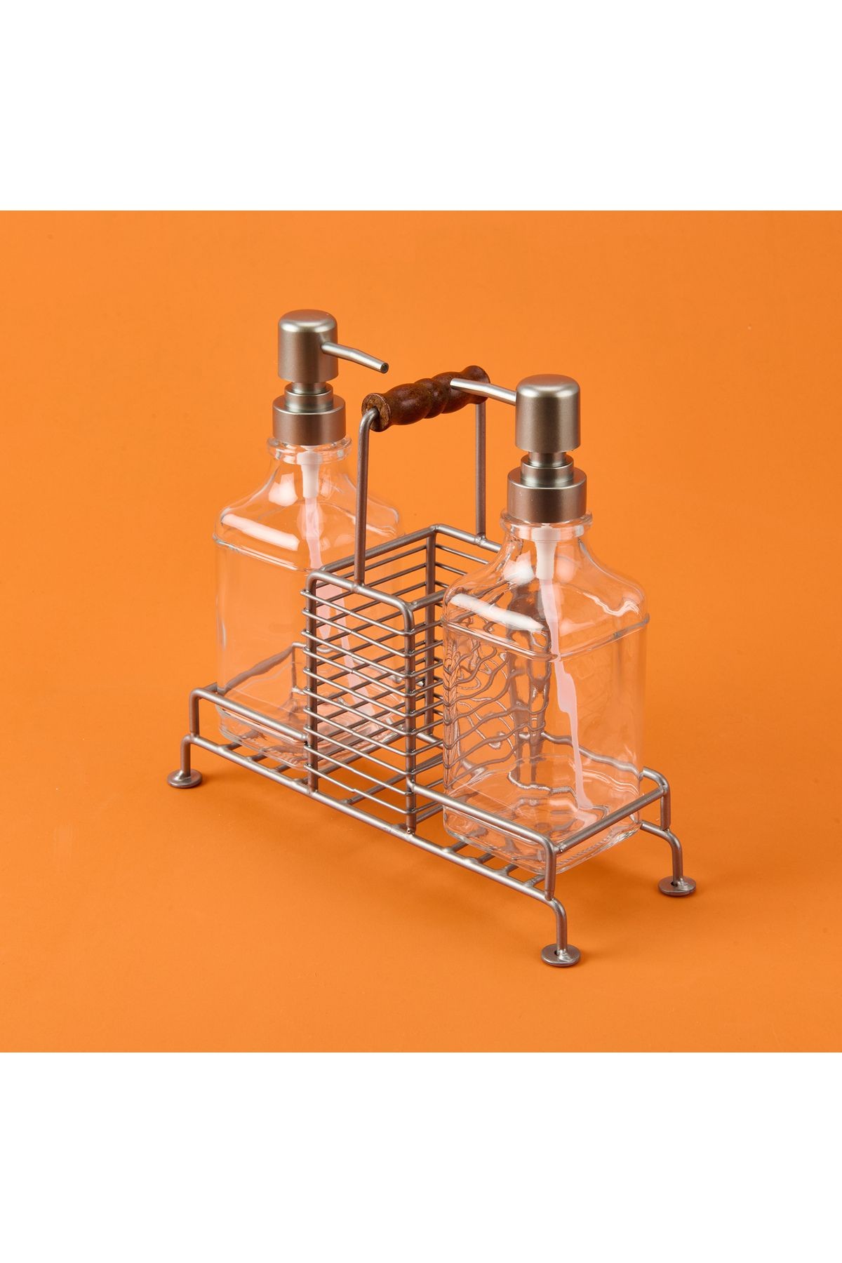 AROW BLAND METAL 2 Lİ CAM SIVI SABUNLUK 1008