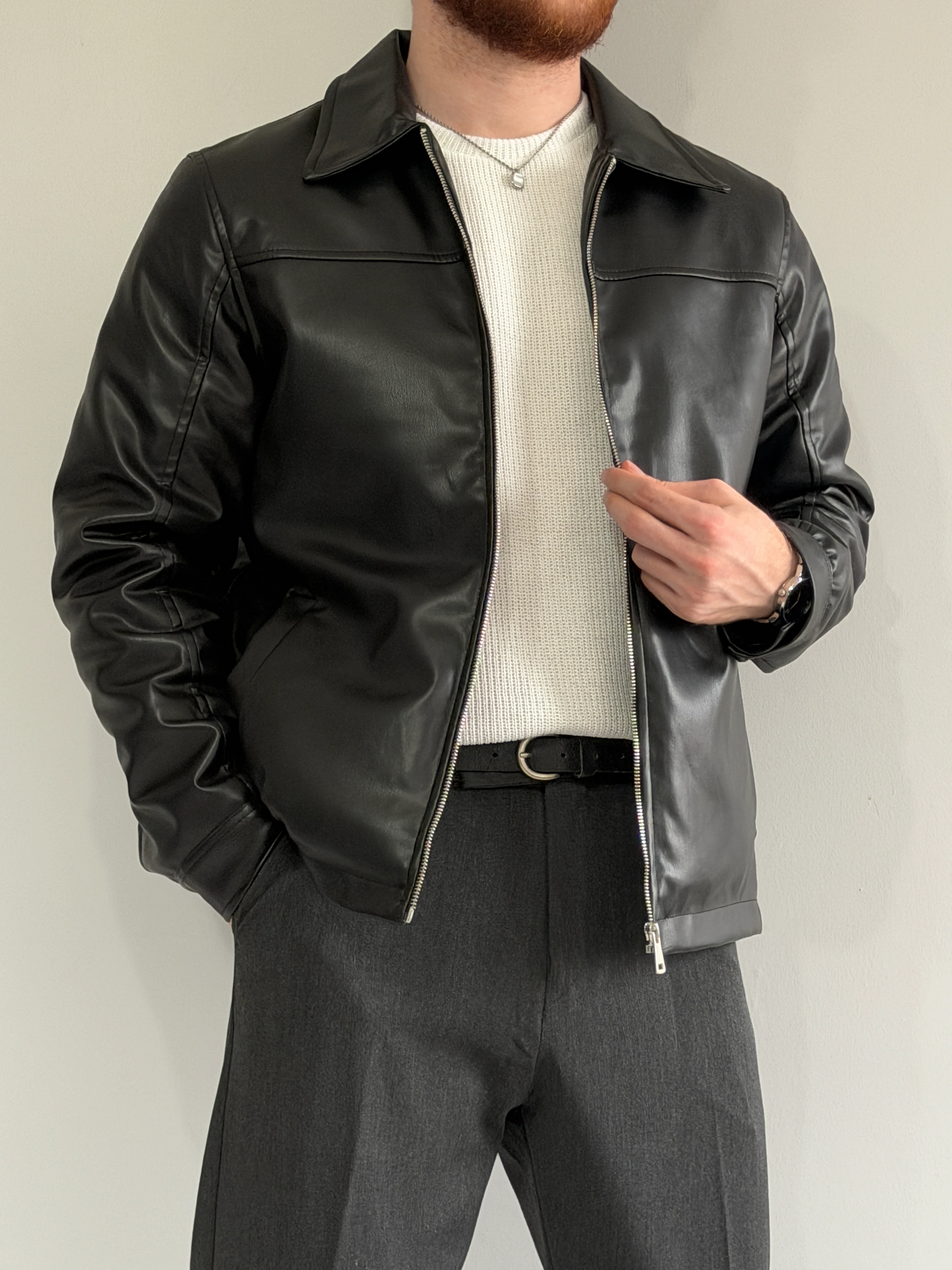 Prime Old Money Exclusive Yüksek Gramajlı Deri Ceket - P190