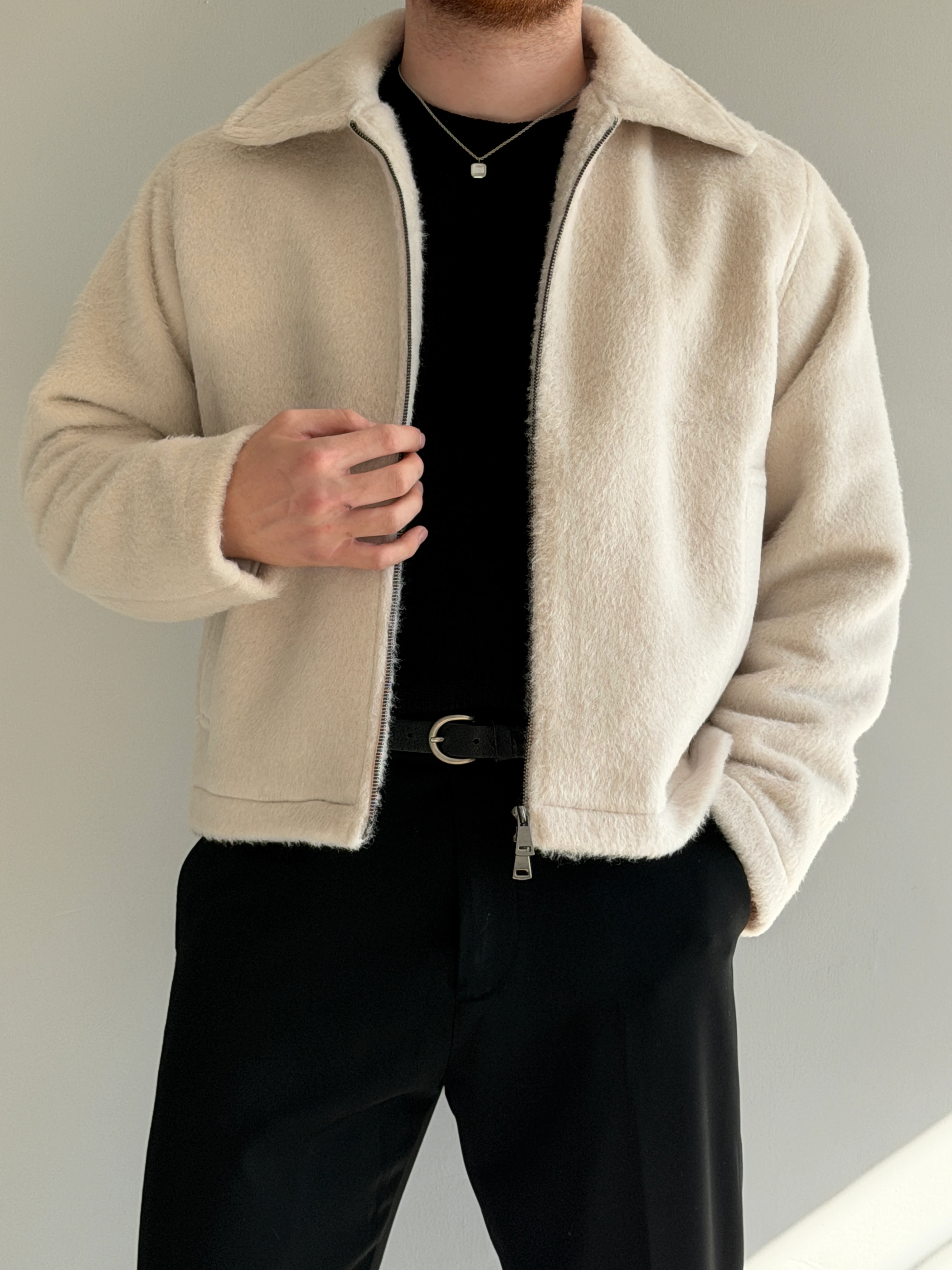 Antioch Old Money Premium Kaşe Ceket - P168 - Ekru