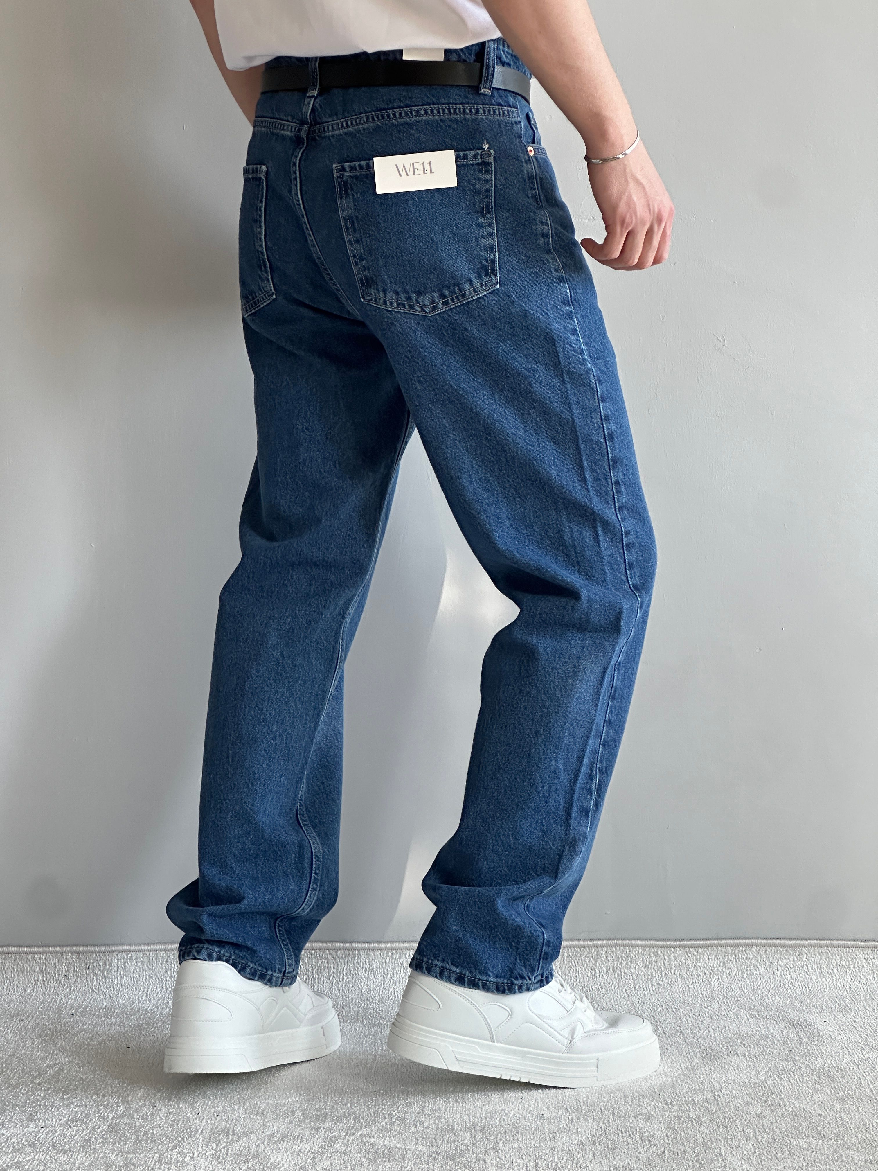 Erkek Prime Baggy Kalıp Kot Pantolon Jeans - Koyu Mavi