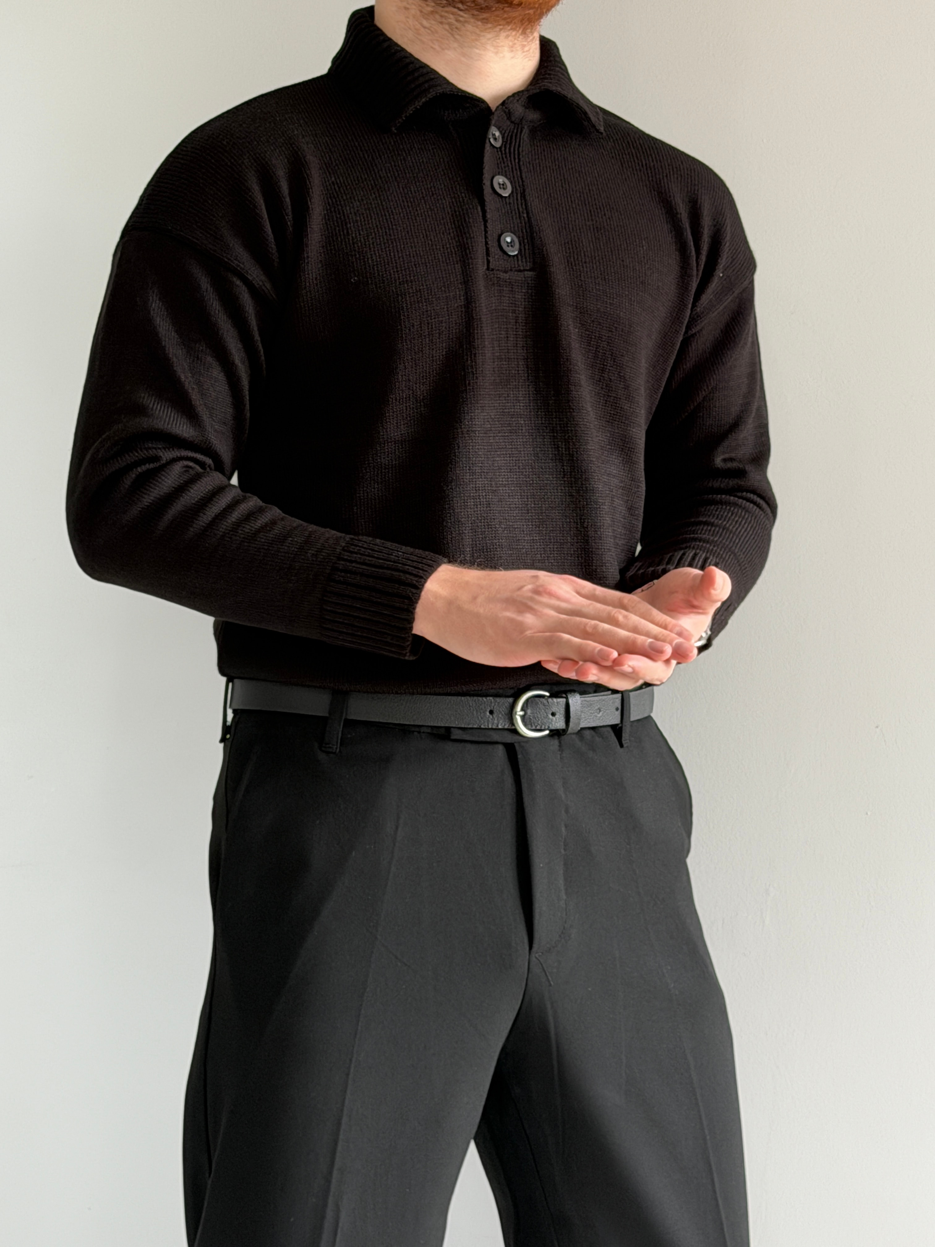 Prime Old Money Exclusive Polo Yaka Basic Triko Kazak - P157