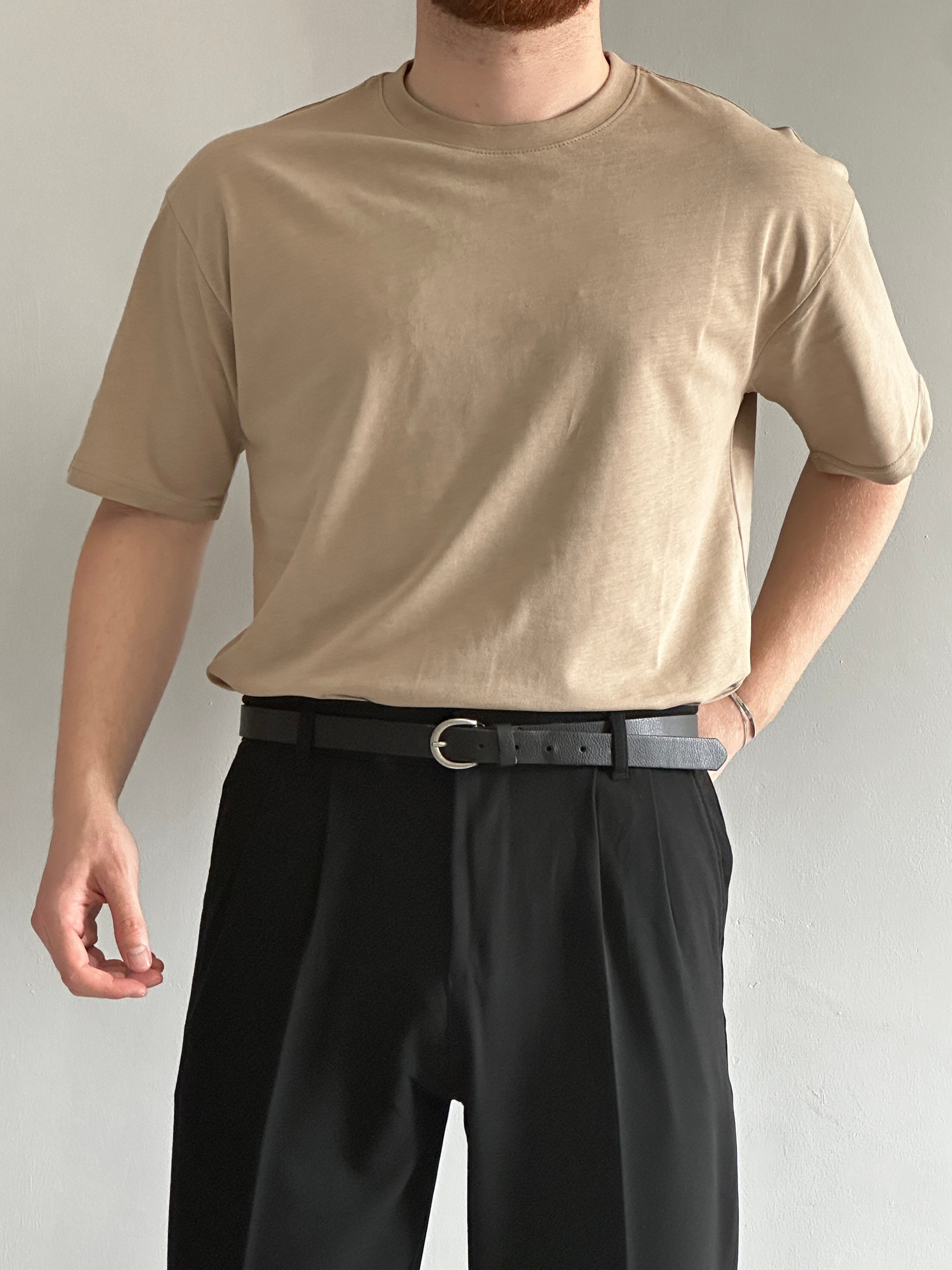 Erkek Prime Kaliteli Kumaş Oversize %100 Pamuk T-Shirt