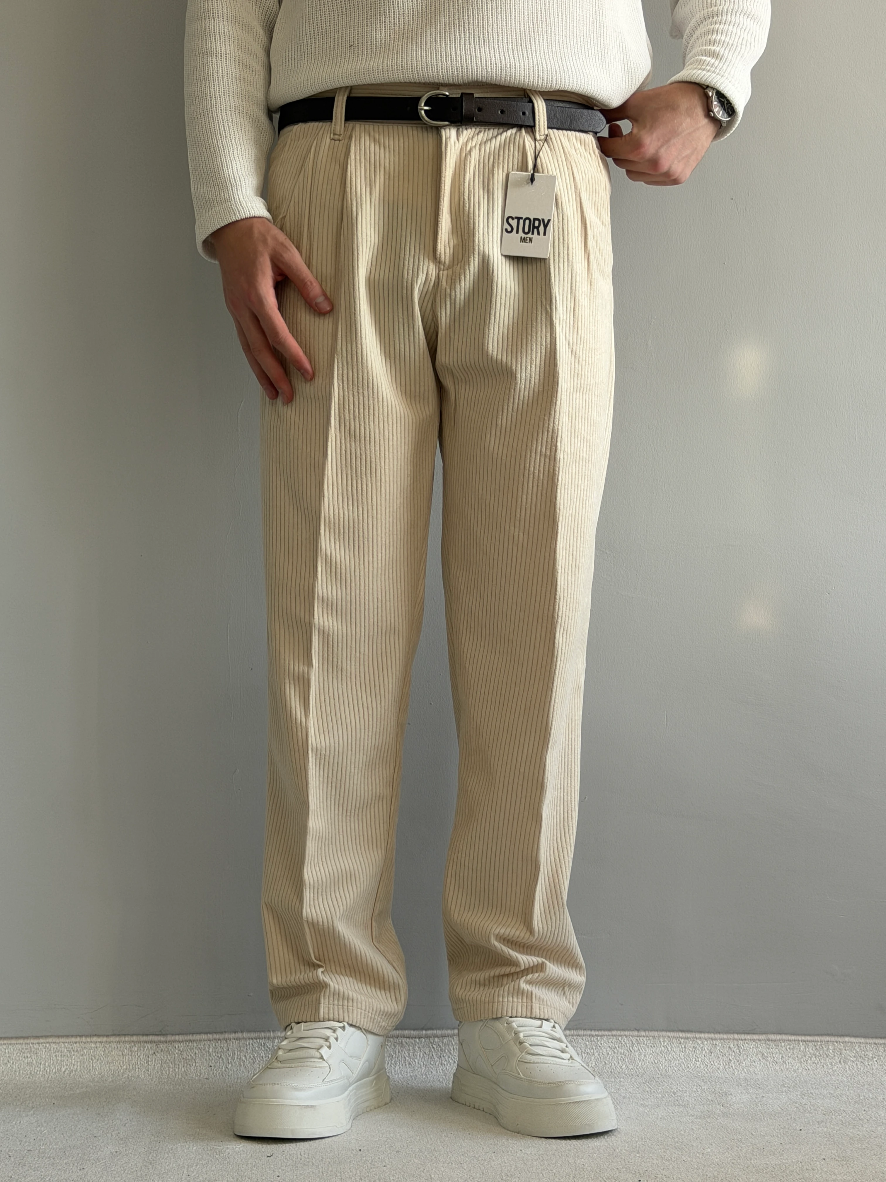 Prime Old Money Baggy Kalıp Kadife Pantolon - P111