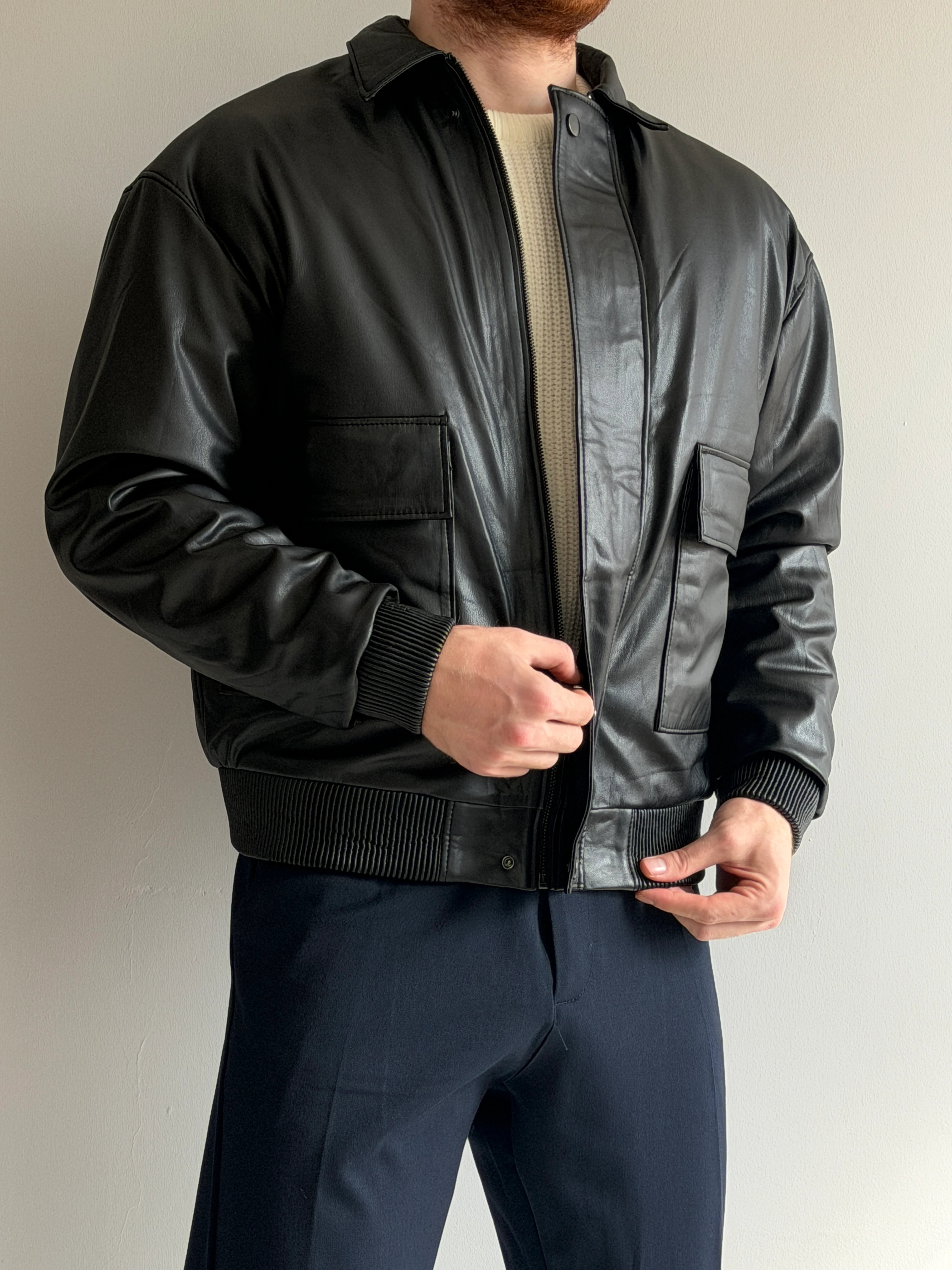 Prime Old Money Elite Yüksek Gramajlı %100 İşçilikli Deri Ceket - P166