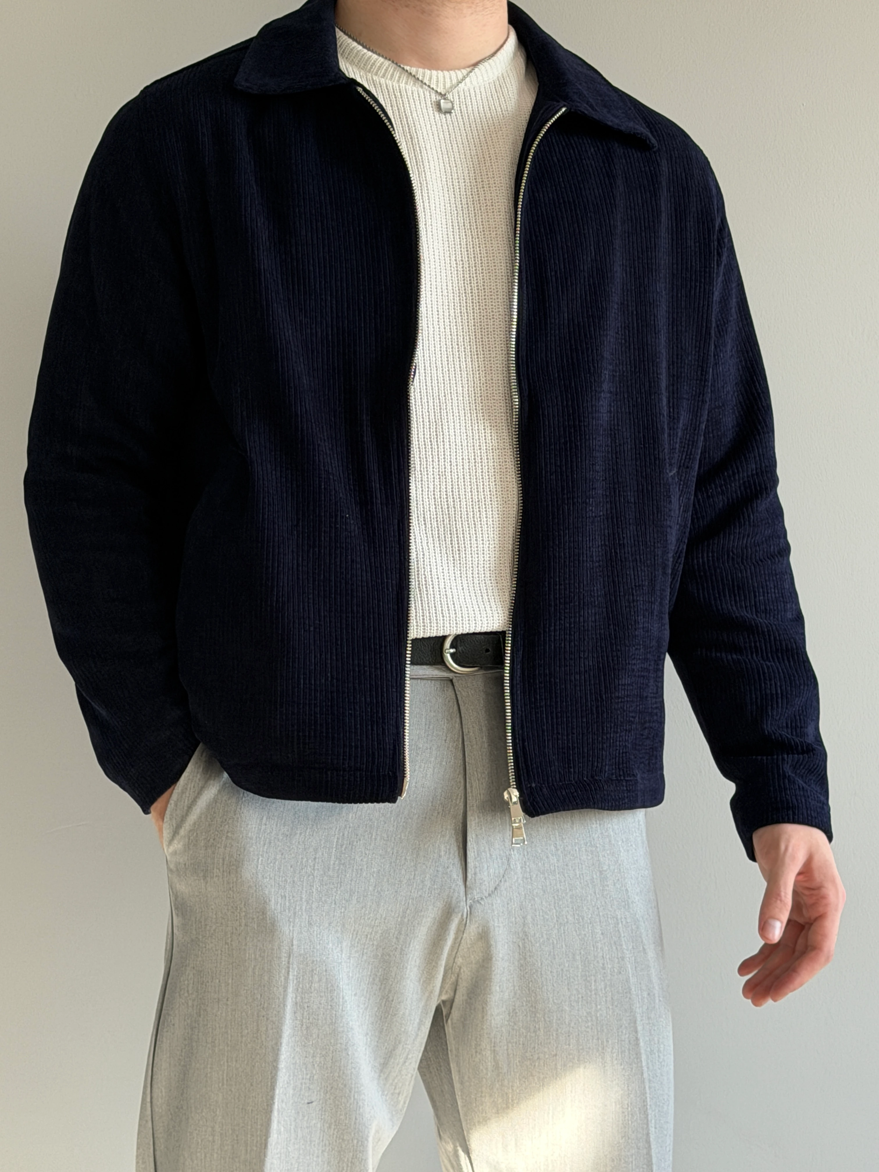 Prime Old Money Premium Fitilli Ceket - P169 - Lacivert