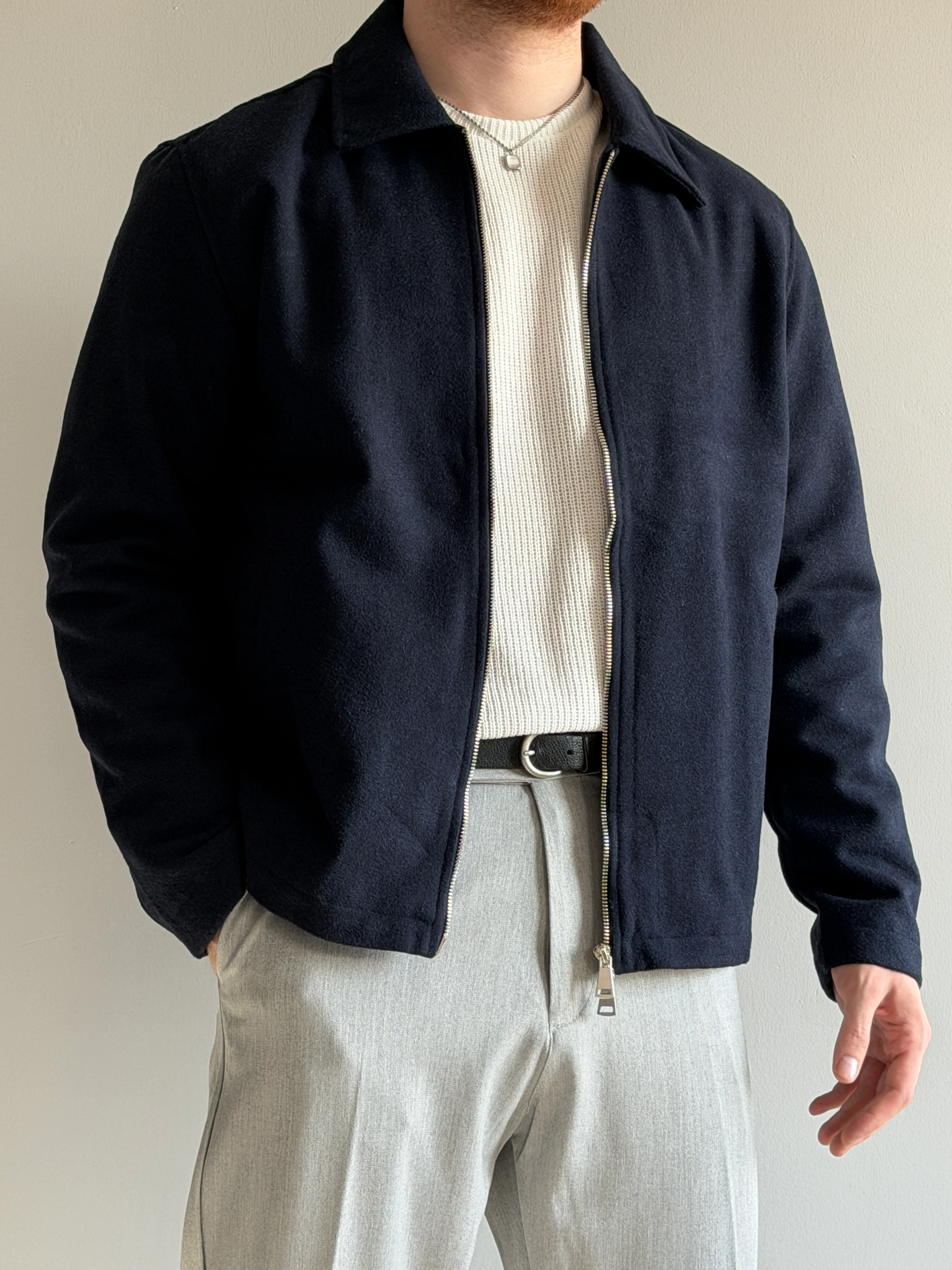 Prime Old Money Premium Kaşe Ceket - P170 - Lacivert