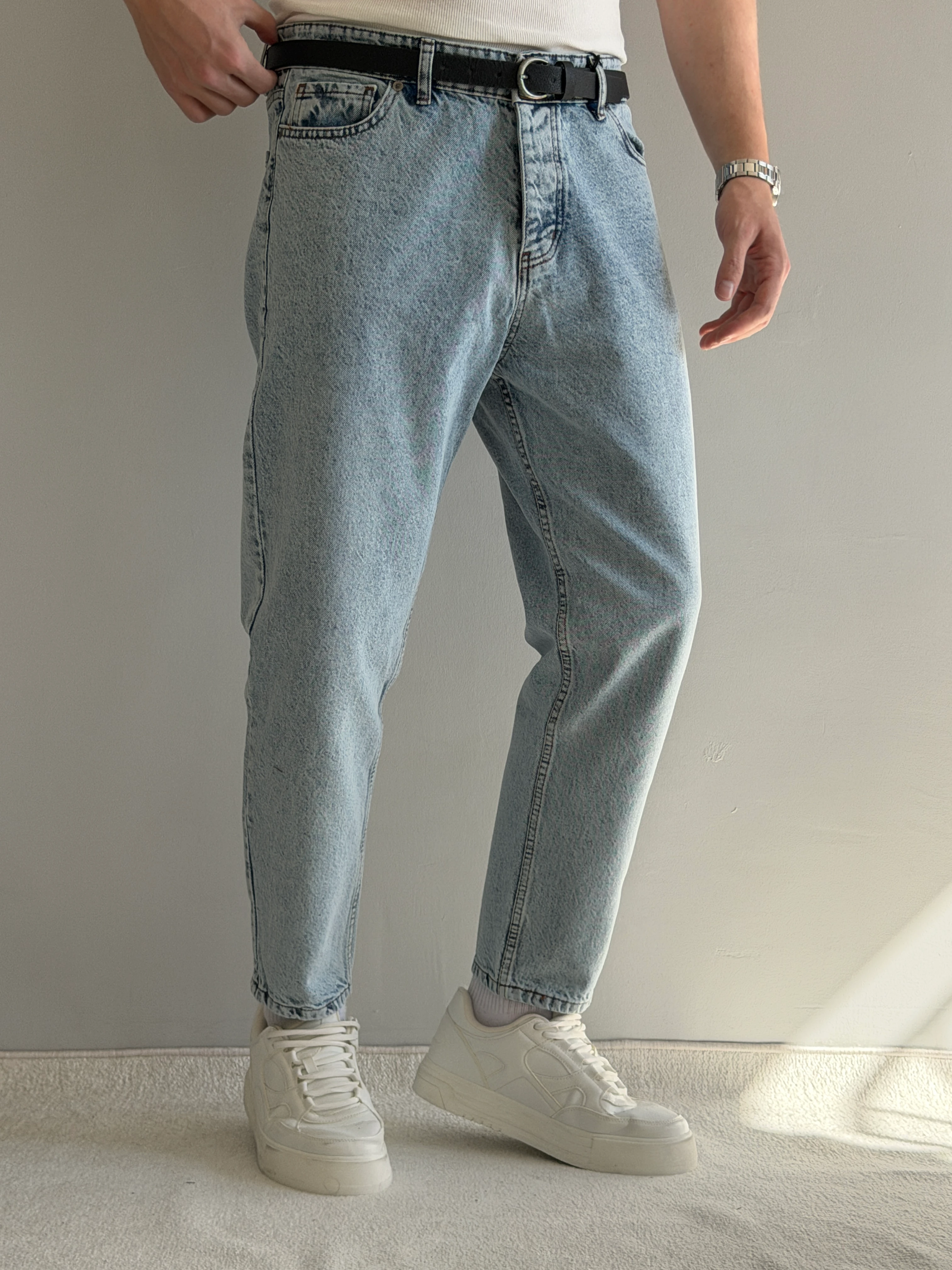 Prime Yüksek Kalite Boyfriend Kalıp Likralı Kot Pantolon - P148