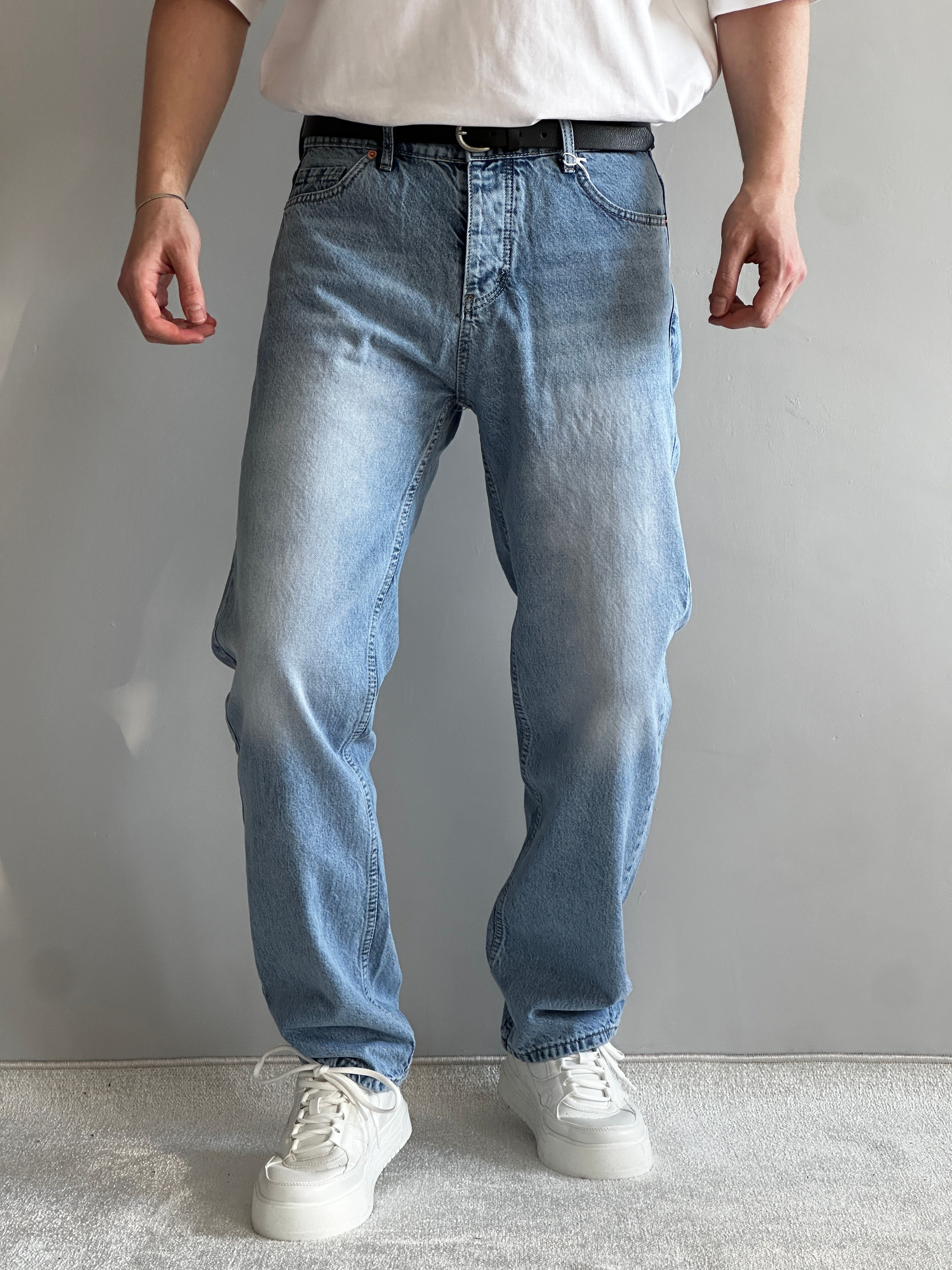 Erkek Prime Baggy Kalıp Kot Pantolon Jeans - Açık Mavi