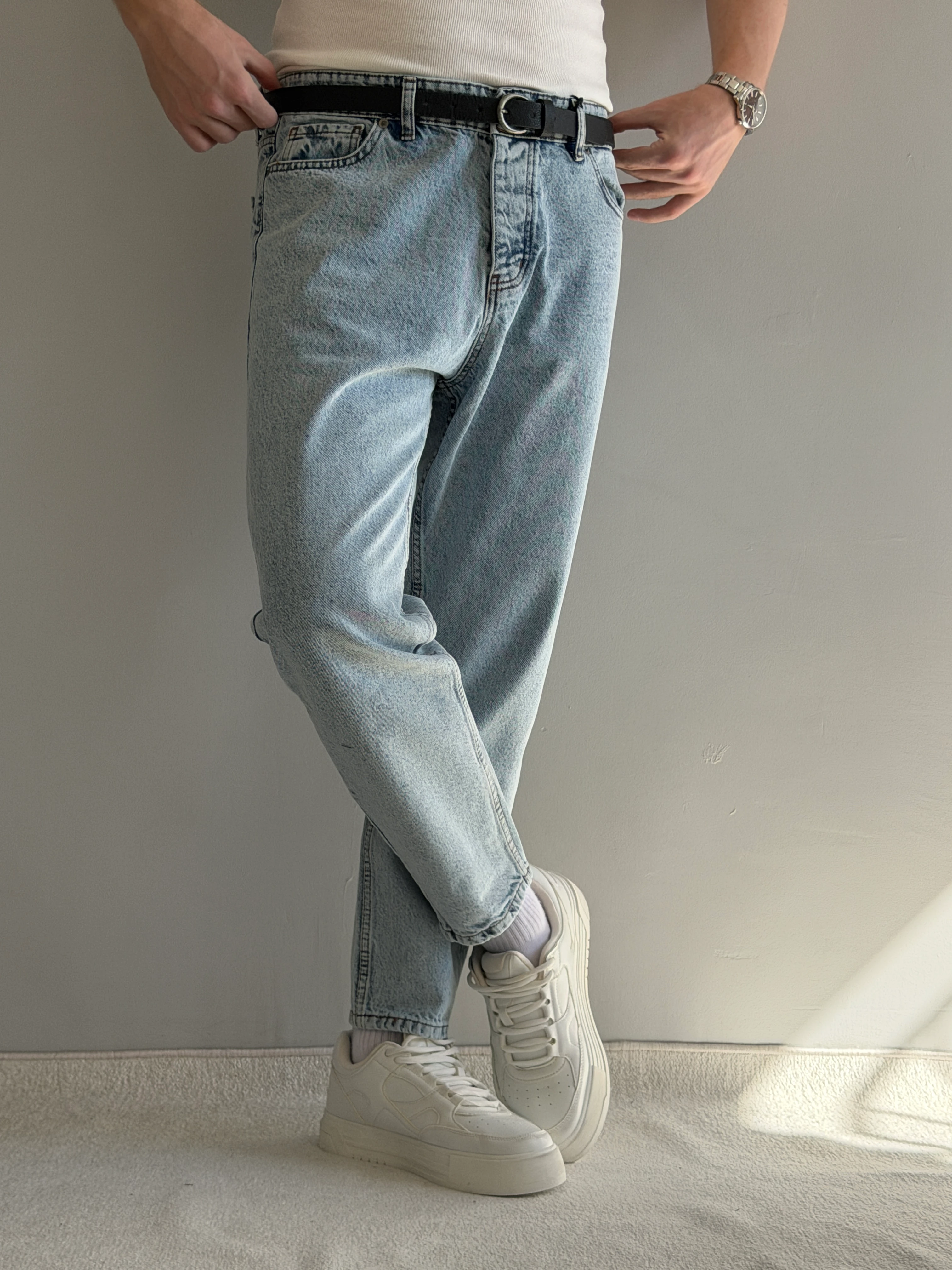 Prime Yüksek Kalite Boyfriend Kalıp Likralı Kot Pantolon - P148